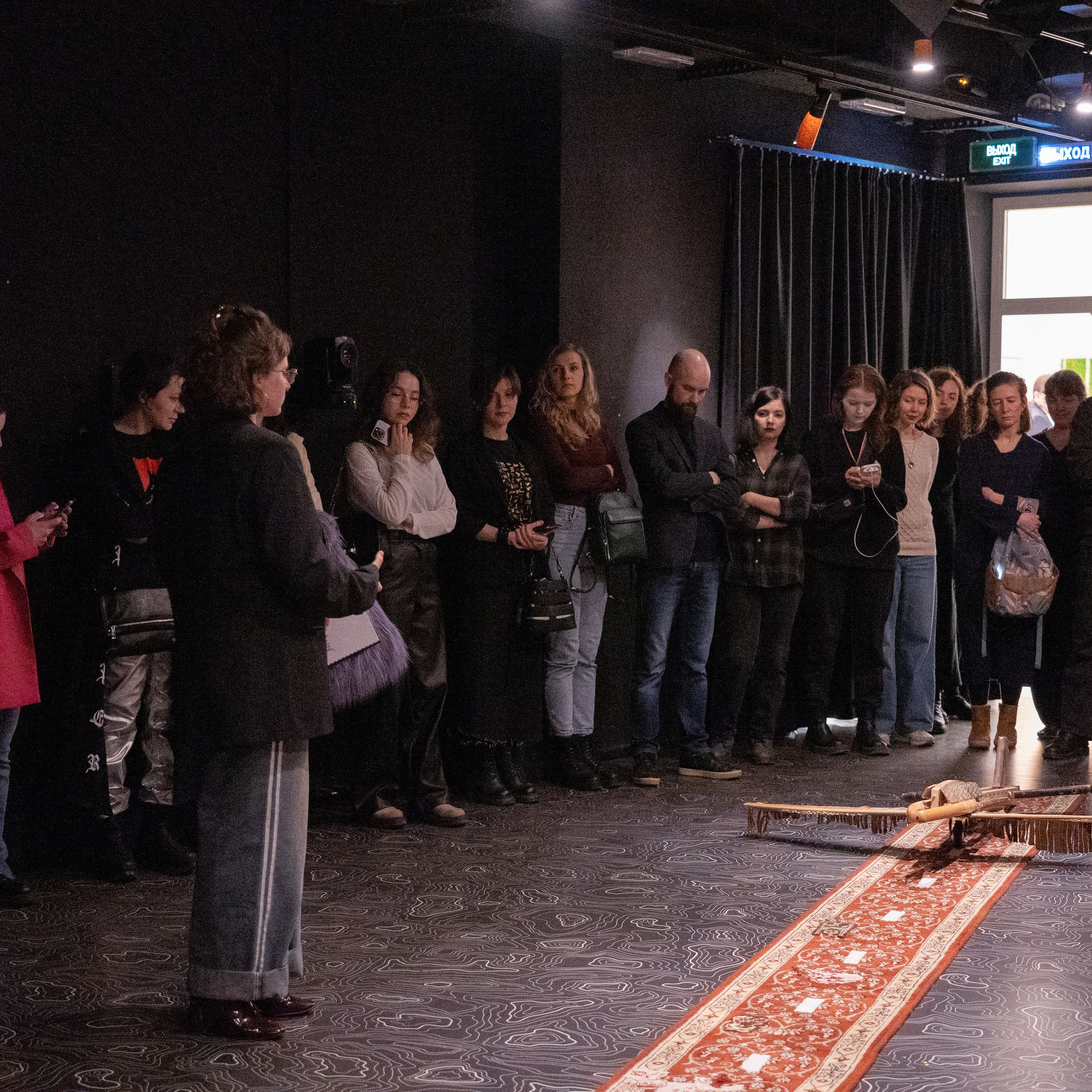 Открытие выставки «По домам» в библиотеке ШКАФ , инсталляция «Под крылом» художницы Софьи Григорьевой