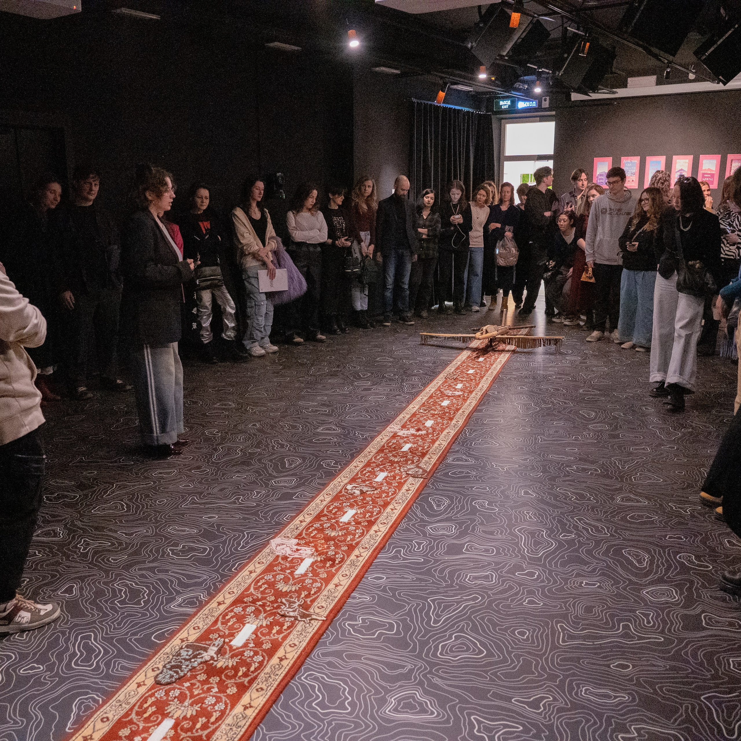 Открытие выставки «По домам» в библиотеке ШКАФ , инсталляция «Под крылом» художницы Софьи Григорьевой