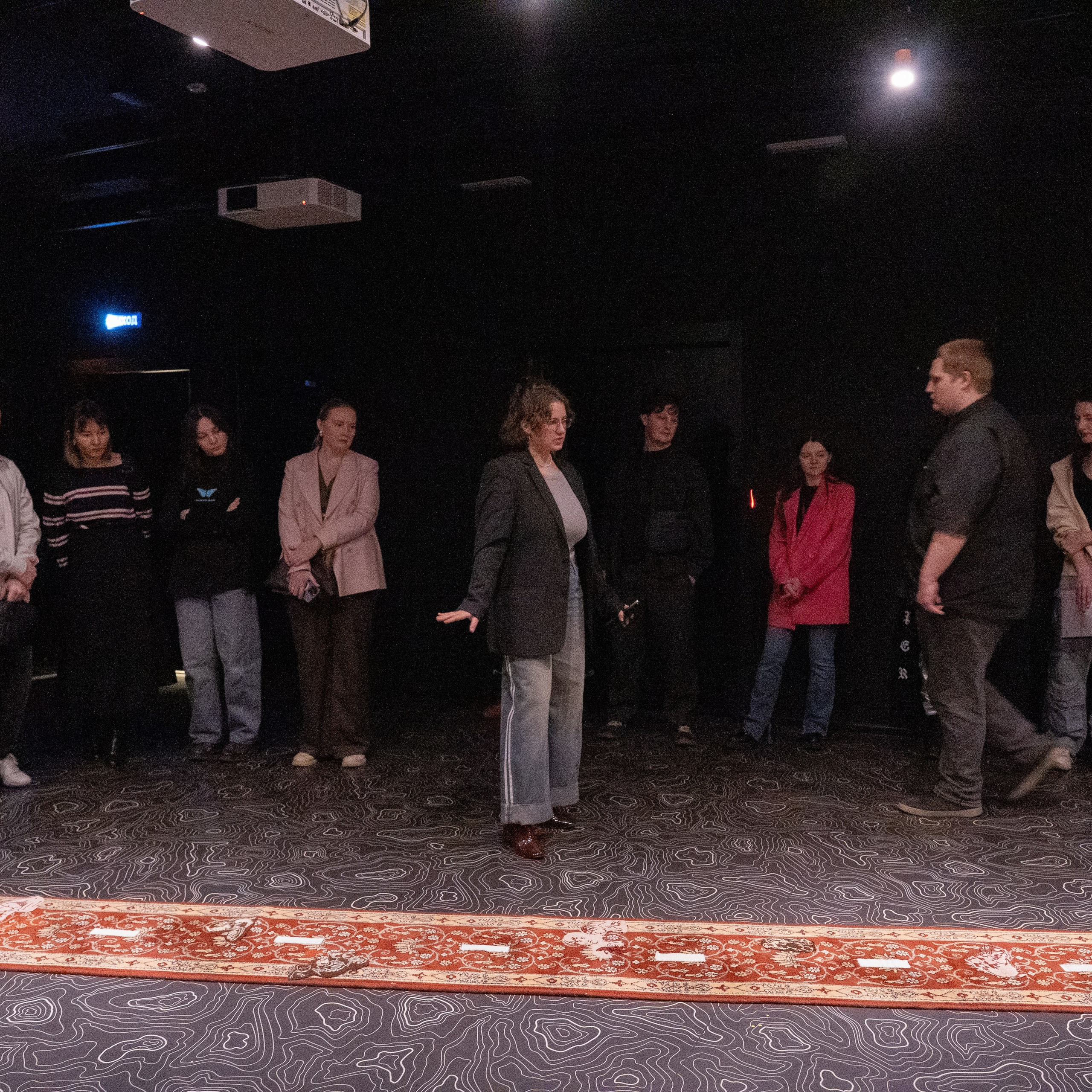 Открытие выставки «По домам» в библиотеке ШКАФ , инсталляция «Под крылом» художницы Софьи Григорьевой