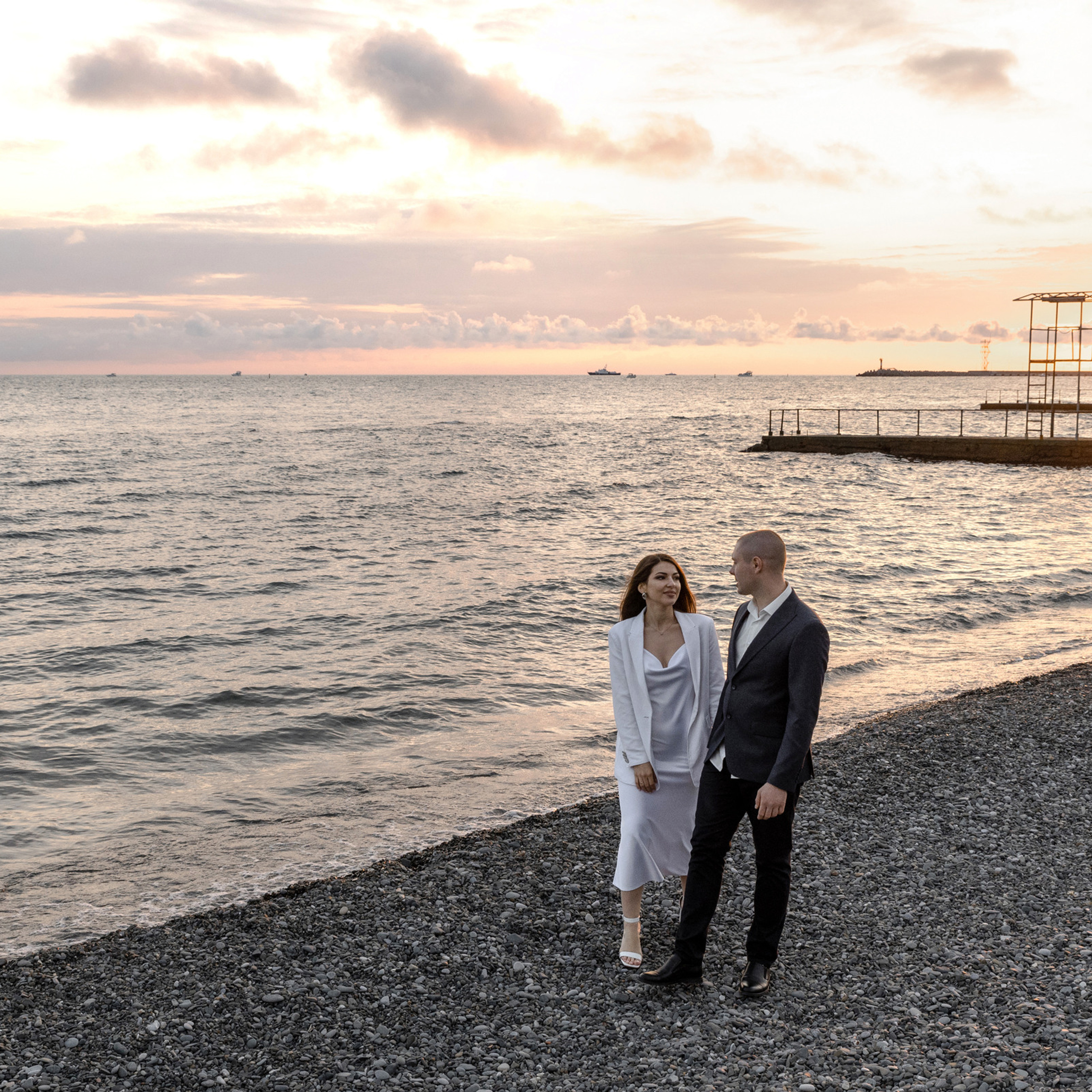 Закат на море