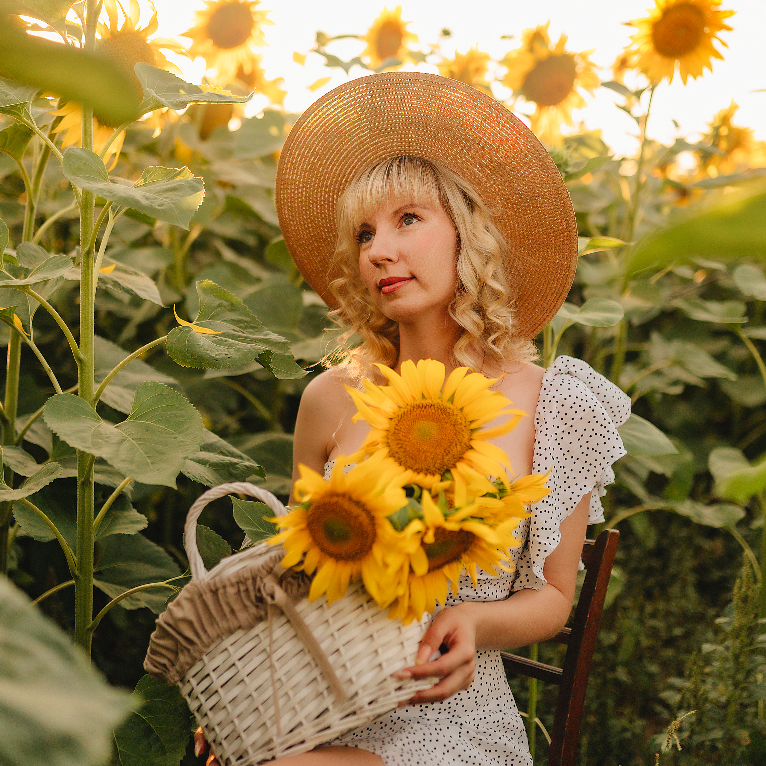 Анастасия | Съёмка в подсолнухах