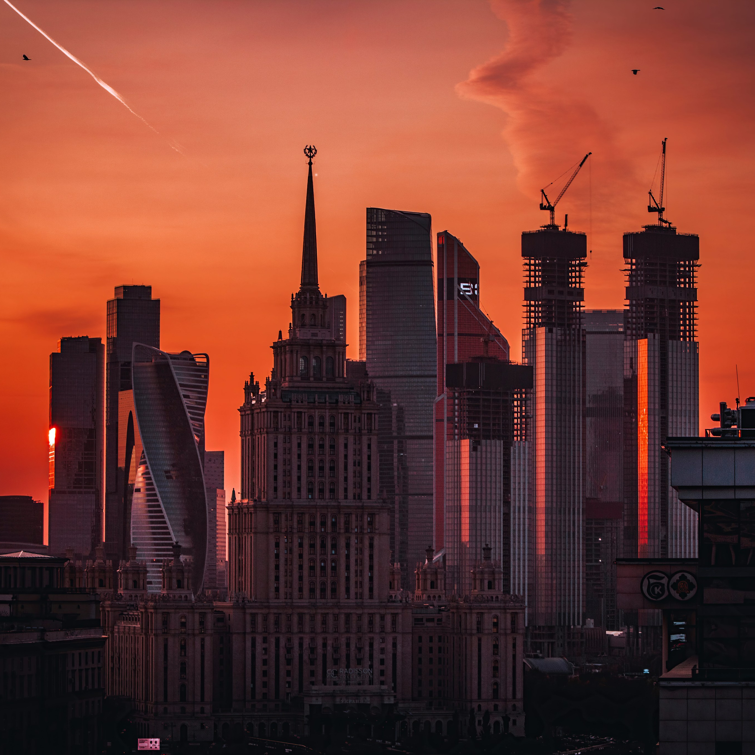 Архитектурная фотография. Москва Сити на закате