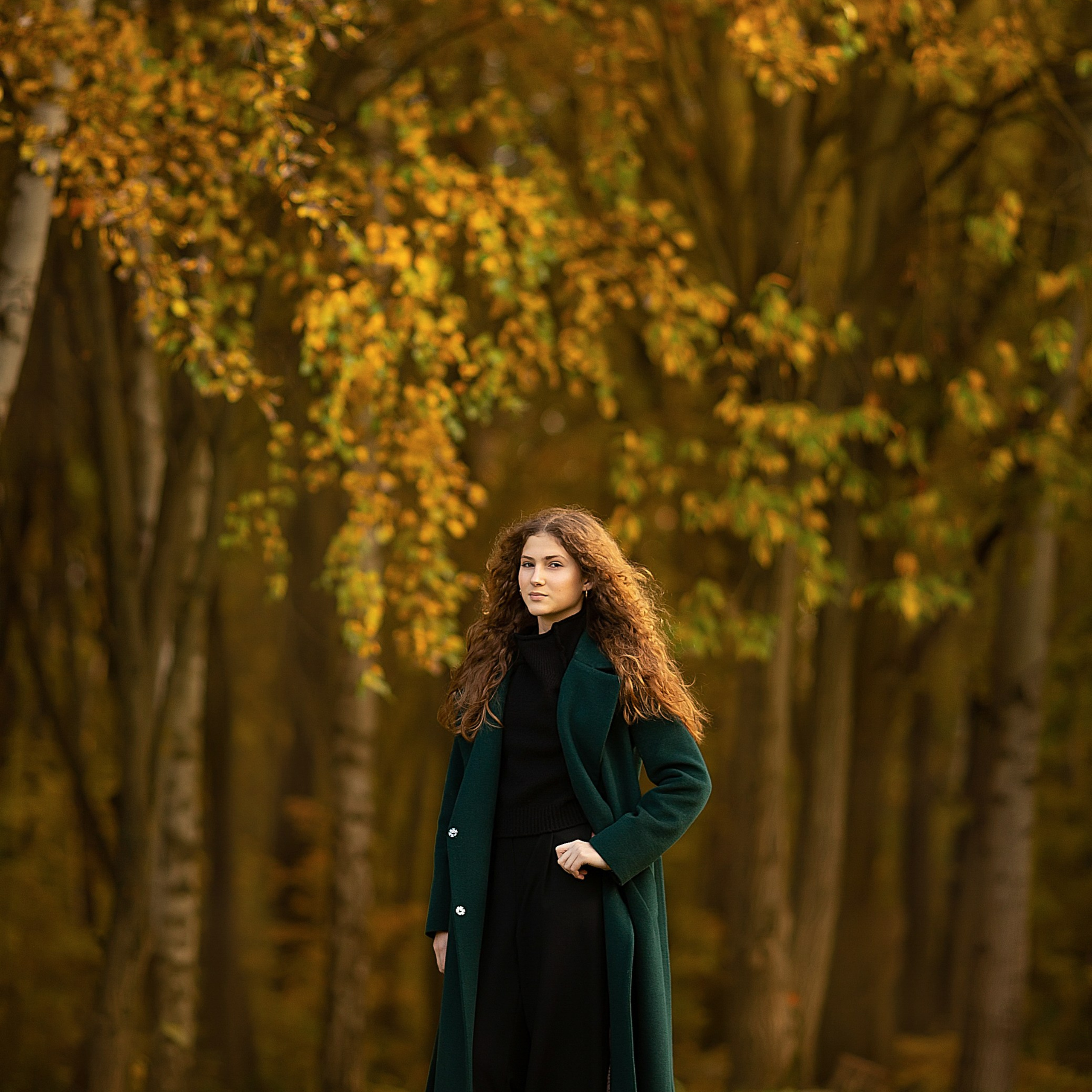 Осенняя гармония: Лиза и природа