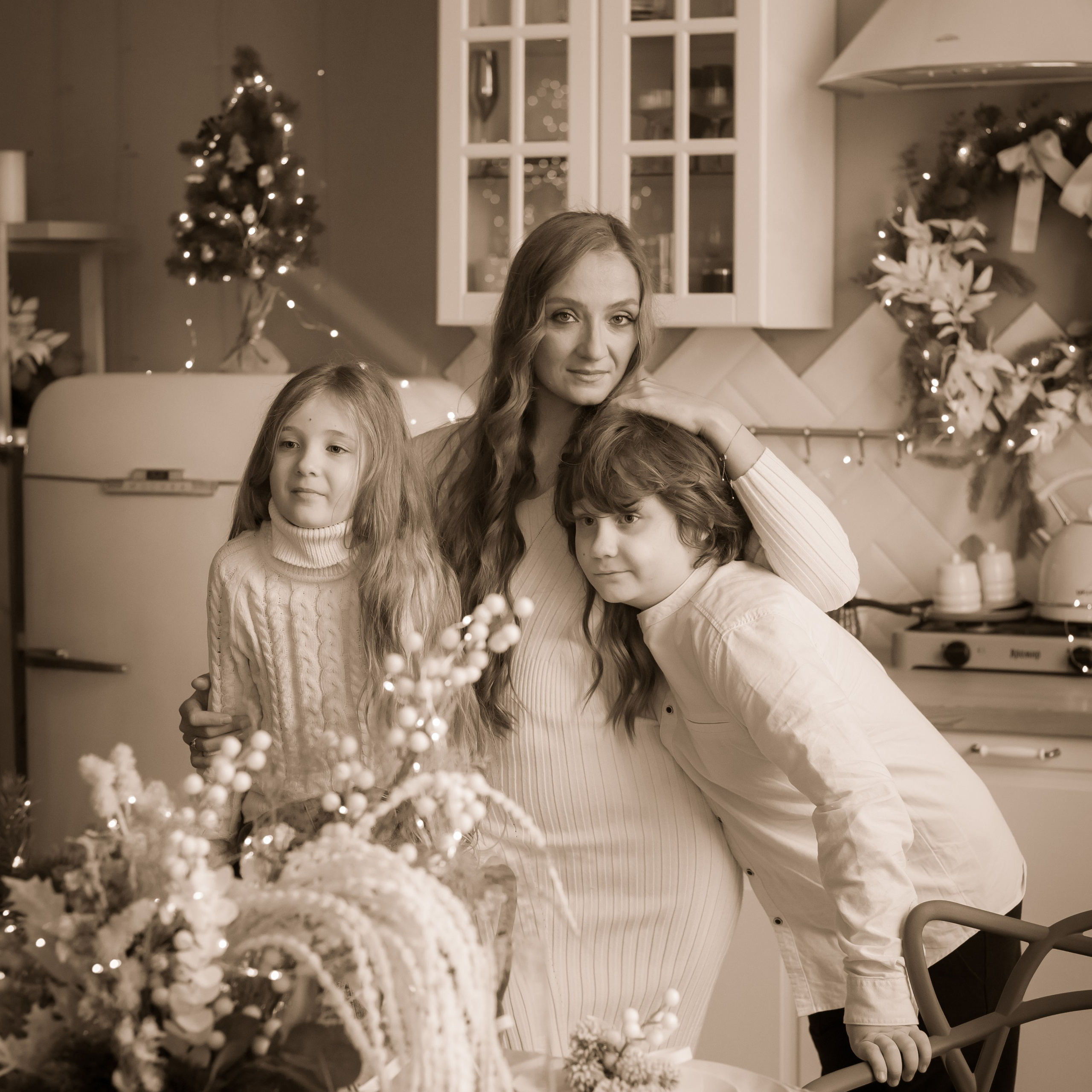 Нина с детьми