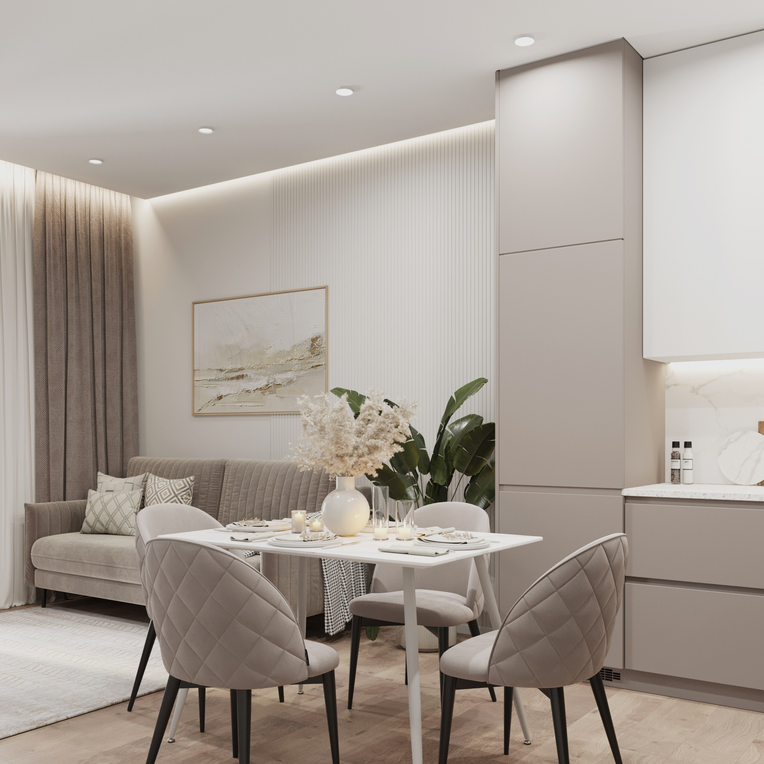 Интерьер квартиры 45 м². Дизайн Интерьера | Санкт-Петербург | Ростов-на-Дону | MARINA MART