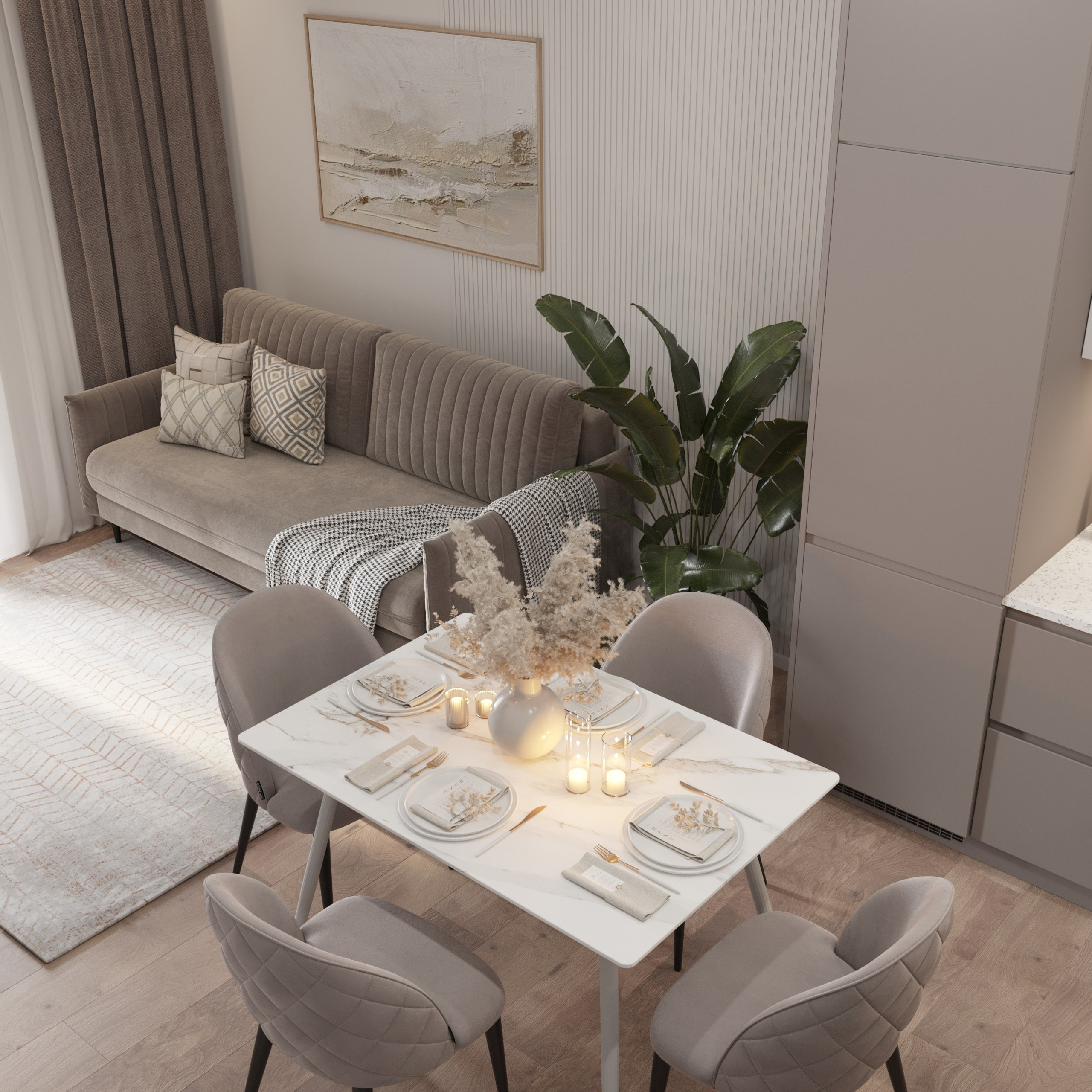 Интерьер квартиры 45 м²