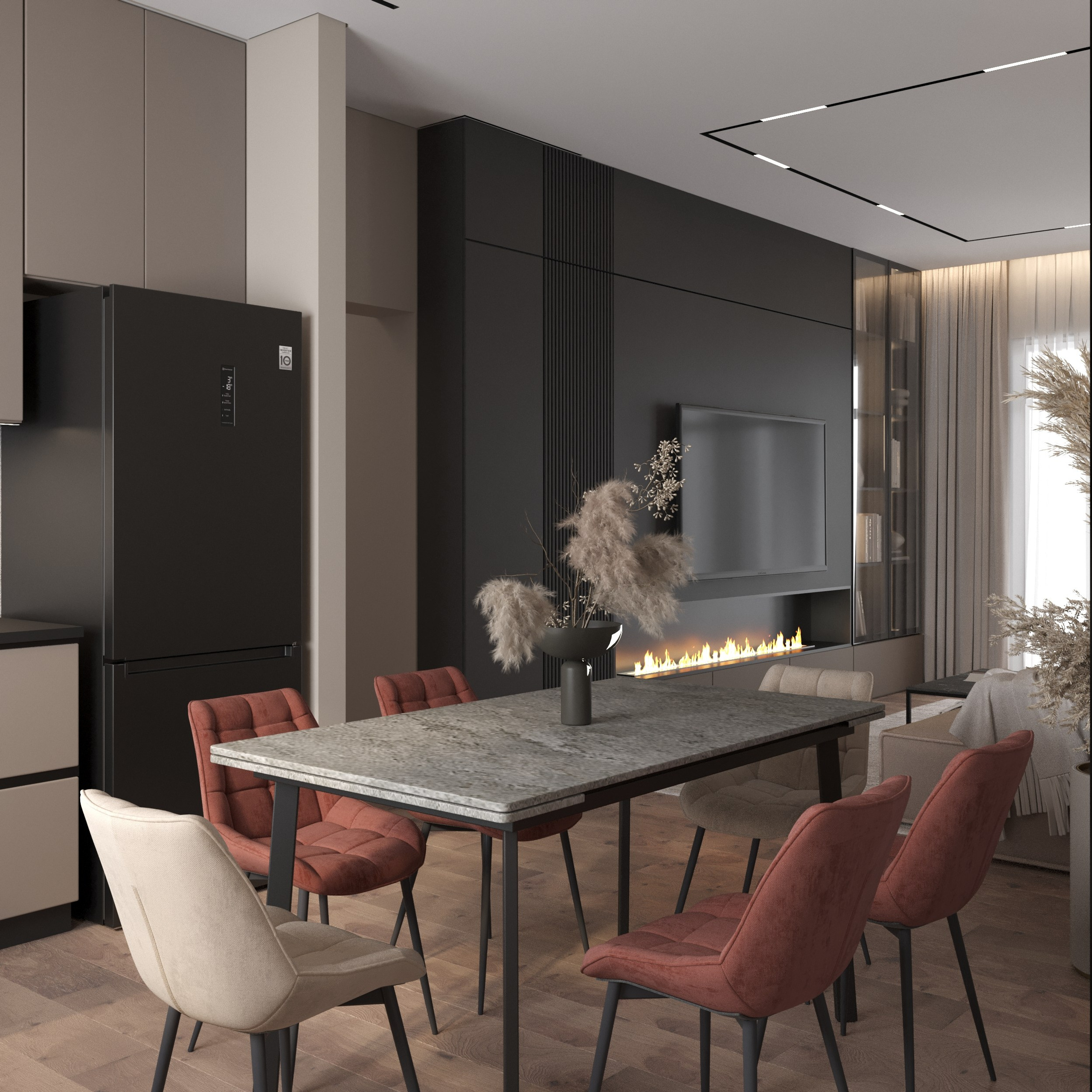 Интерьер дома 90 м²