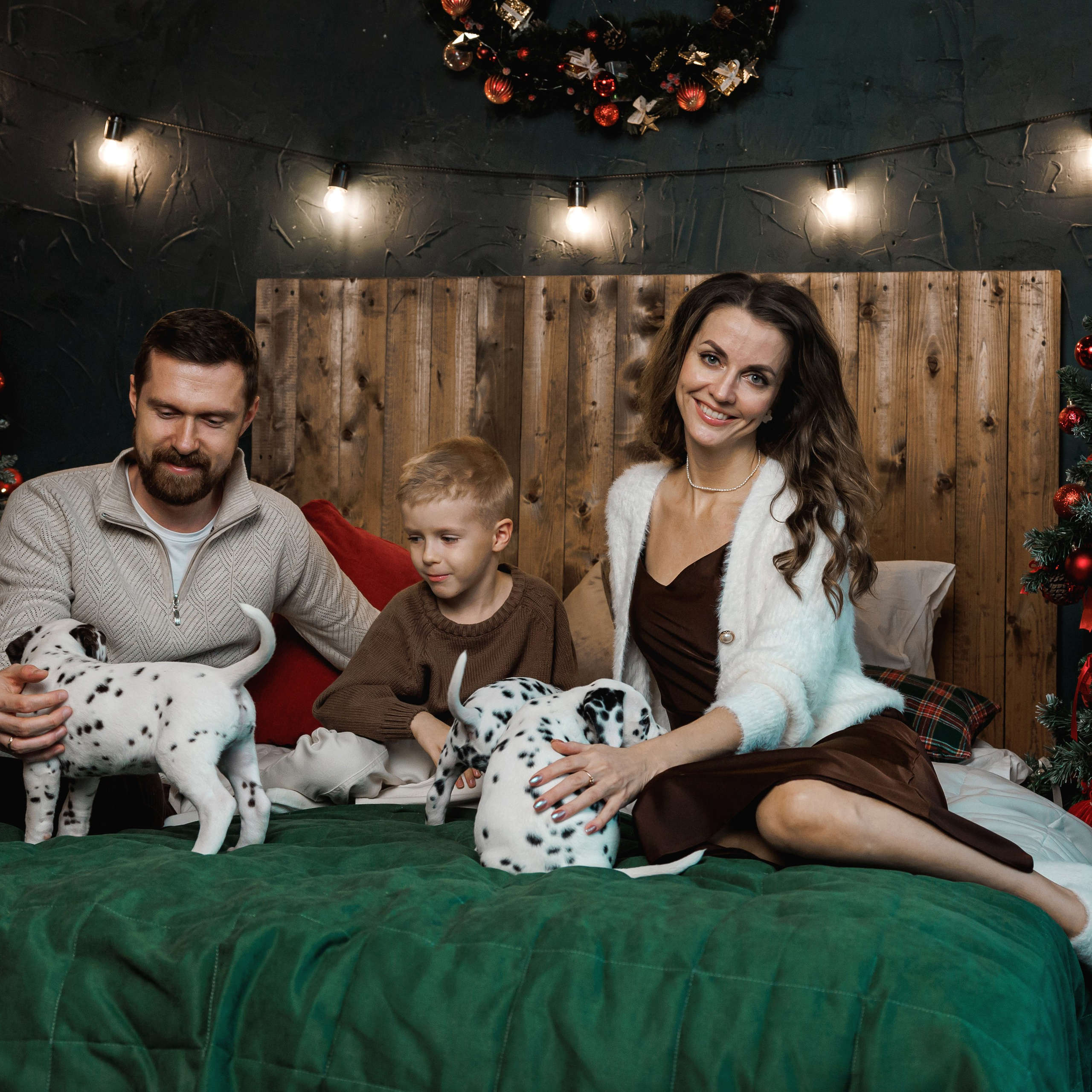 Новогодняя фотосессия с венками