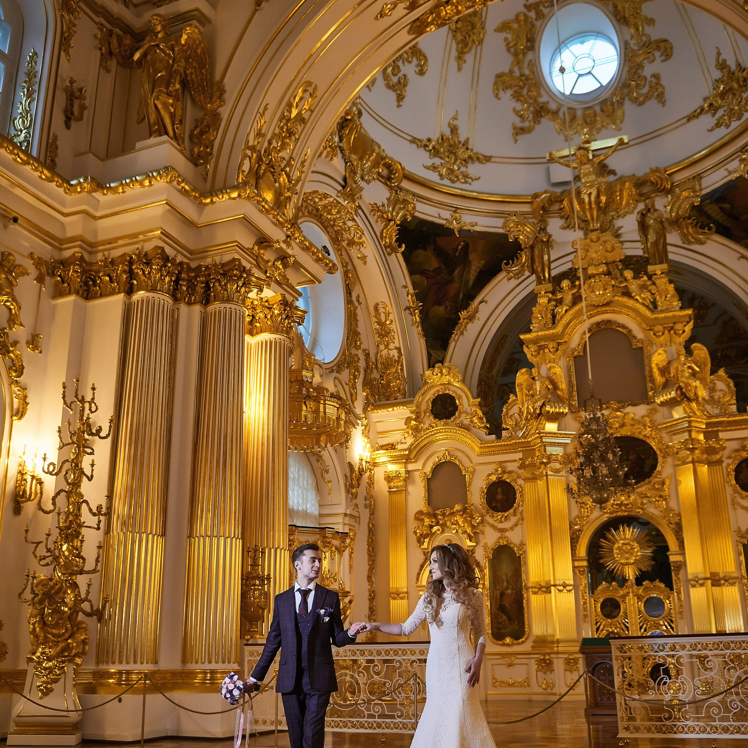 Илона и Андрей (фотосессия в ночном Эрмитаже)