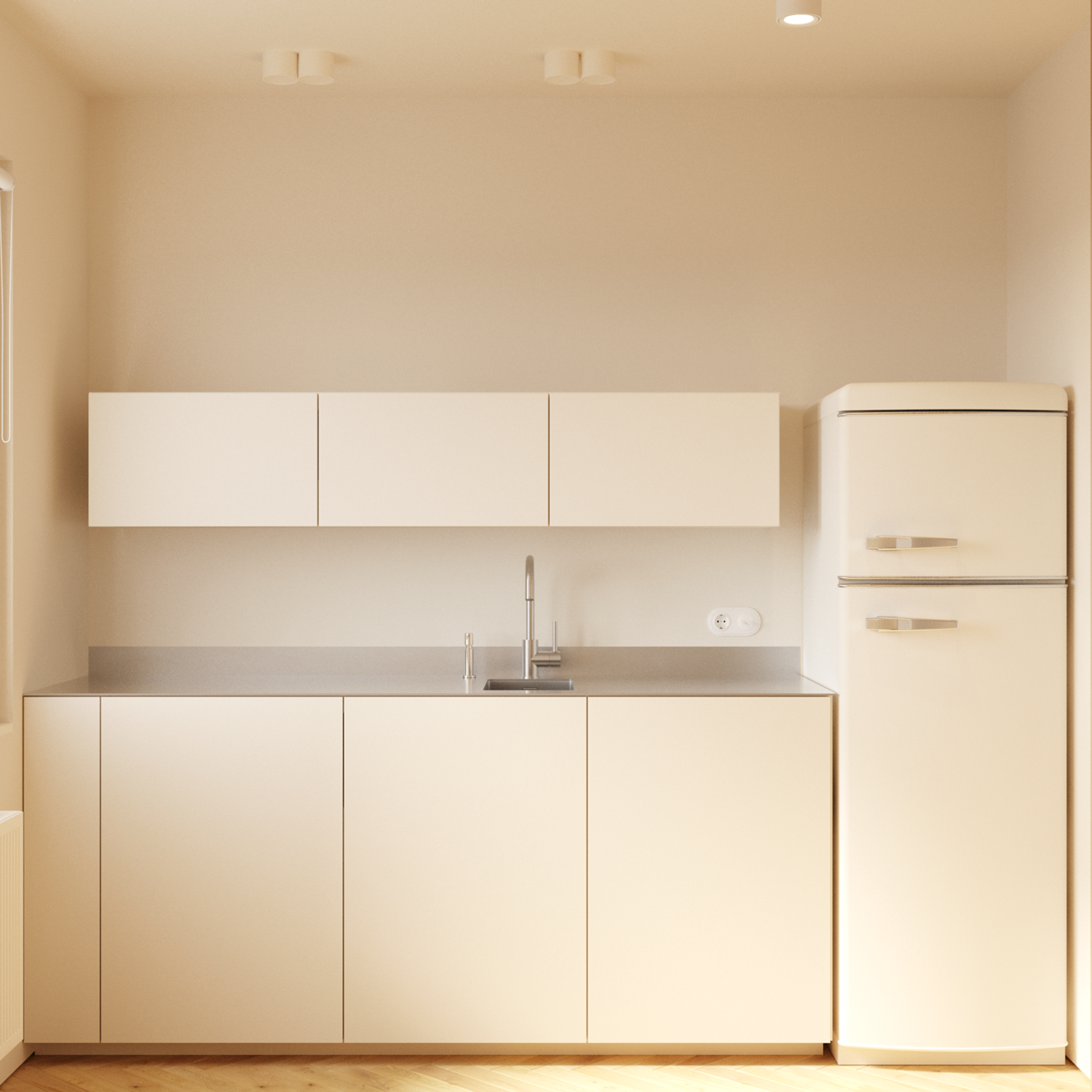 Уютная двухкомнатная квартира для семьи с питомцем в винтажном стиле. Дизайн интерьера в Петербурге Ворфаламеева Яна