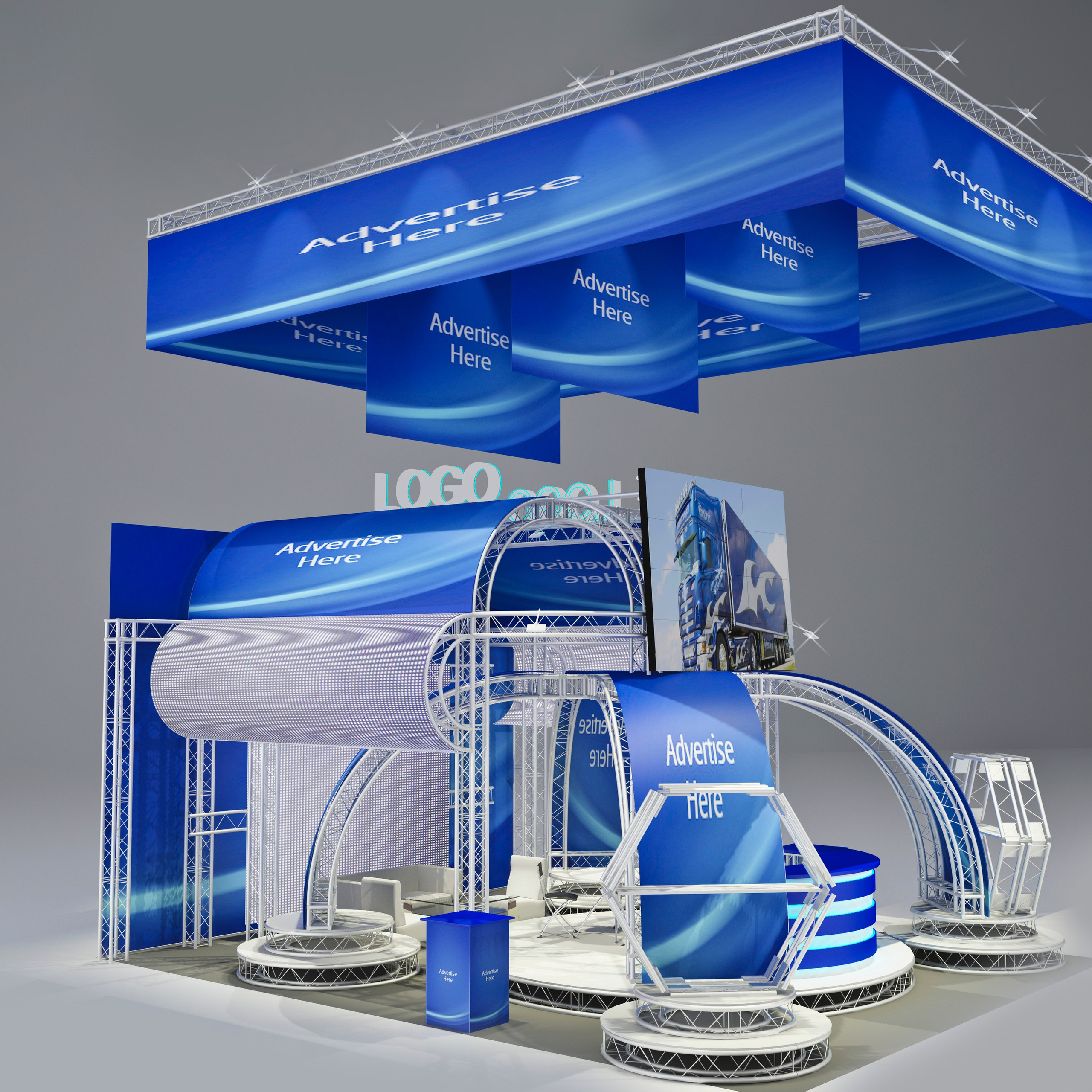 Портфолио - 3D визуализация выставочных стендов. Смотреть на сайте