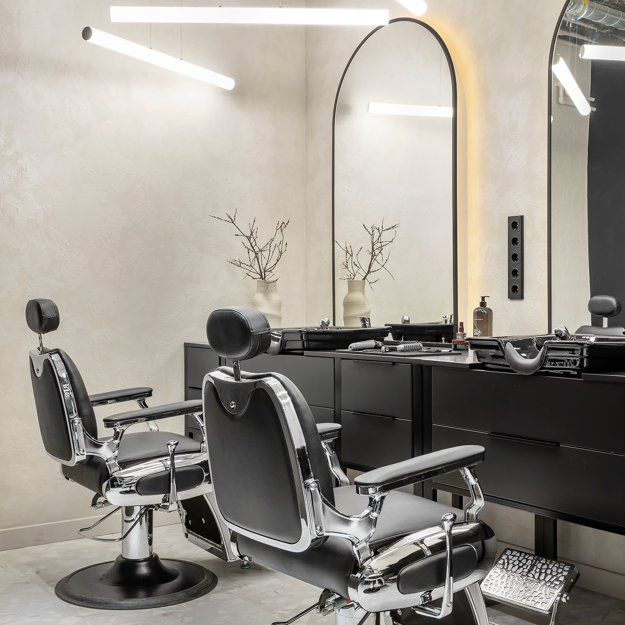 Кофейня и барбершоп «Goose». Интерьерный фотограф Георгий Трушкин Казань Москва Россия