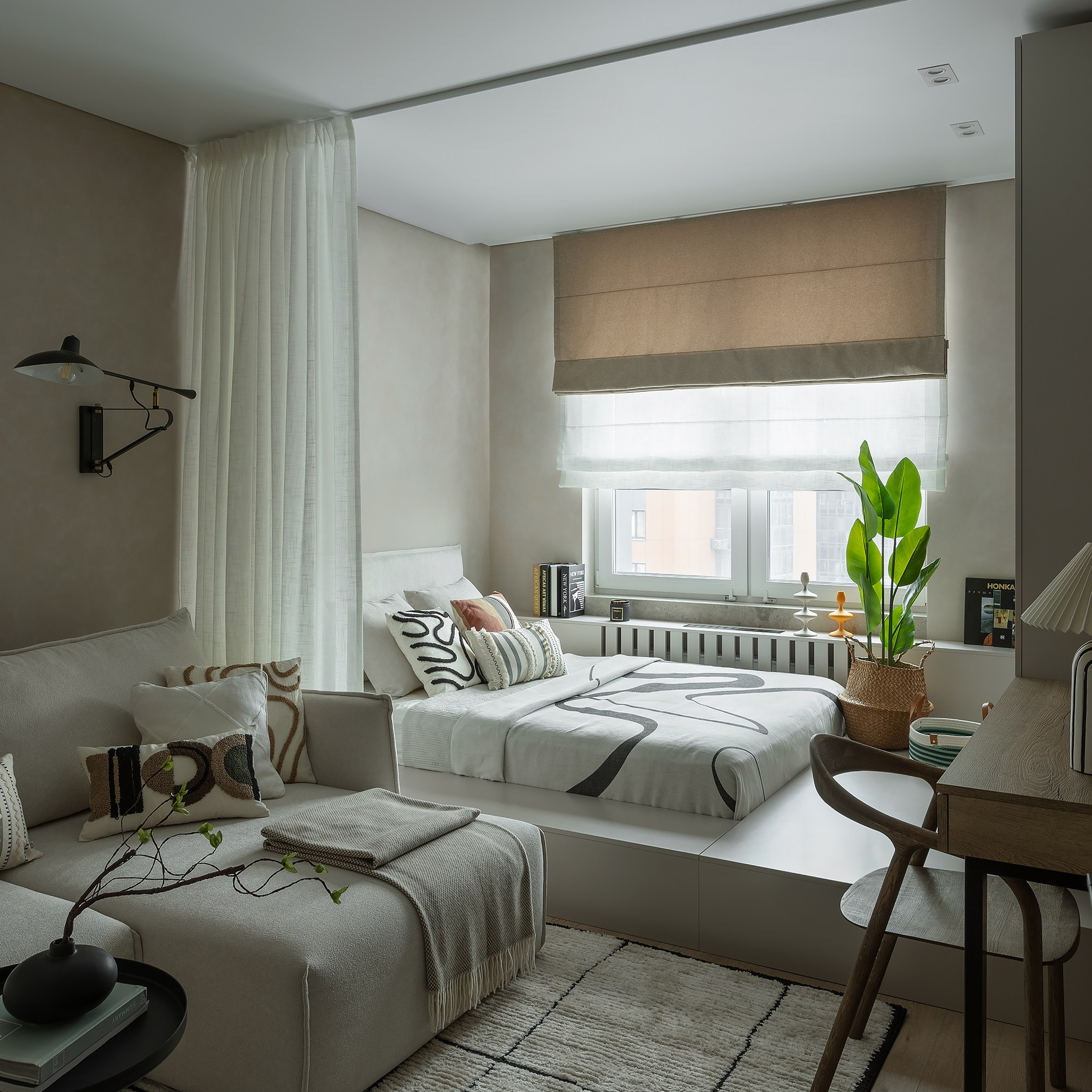 Уютная однушка по проекту Аиды Прокофьевой. Интерьерный фотограф Георгий Трушкин Казань Москва Россия