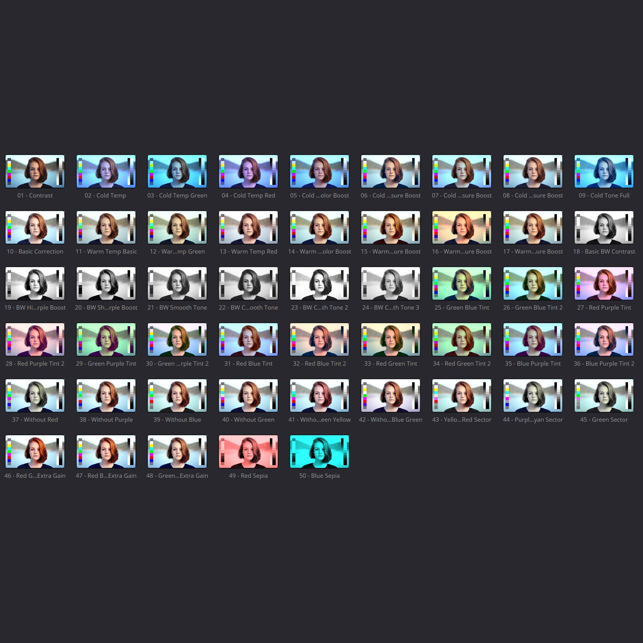 DaVinci Resolve LUT's Pack #1