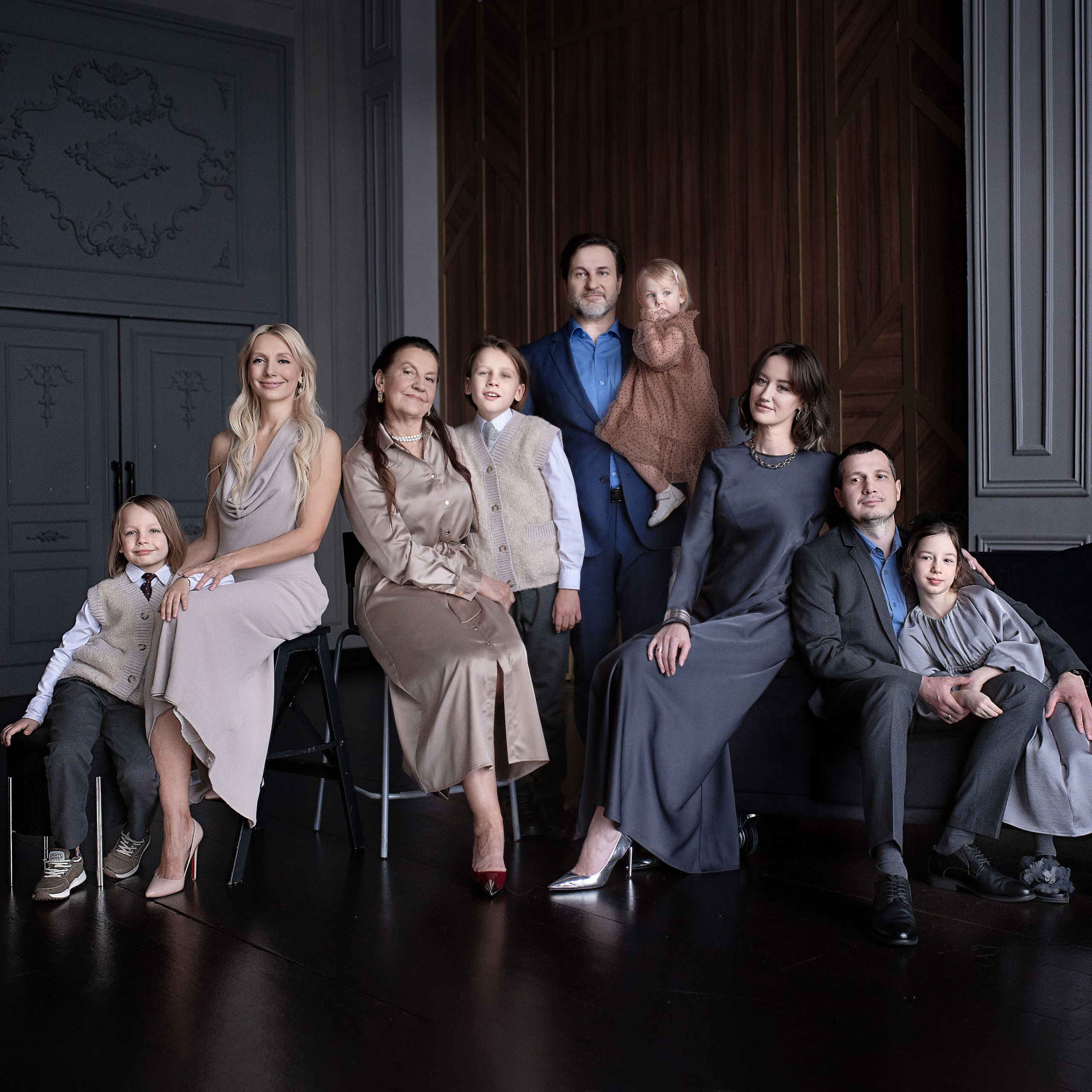 Большая семья Аллы Коротких. Сьемка поколений.