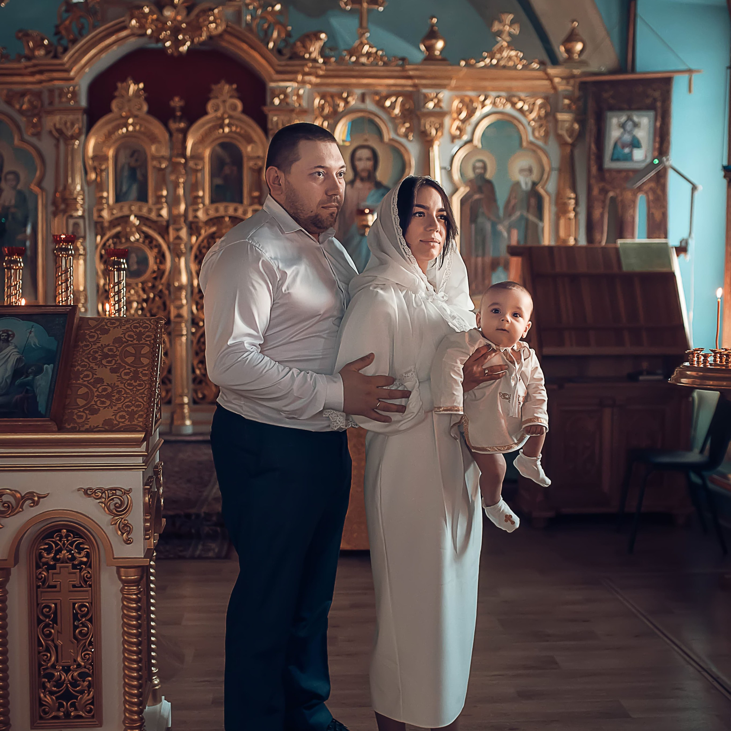 Крещение Левушки в храме Благовещения пресвятой Богородицы