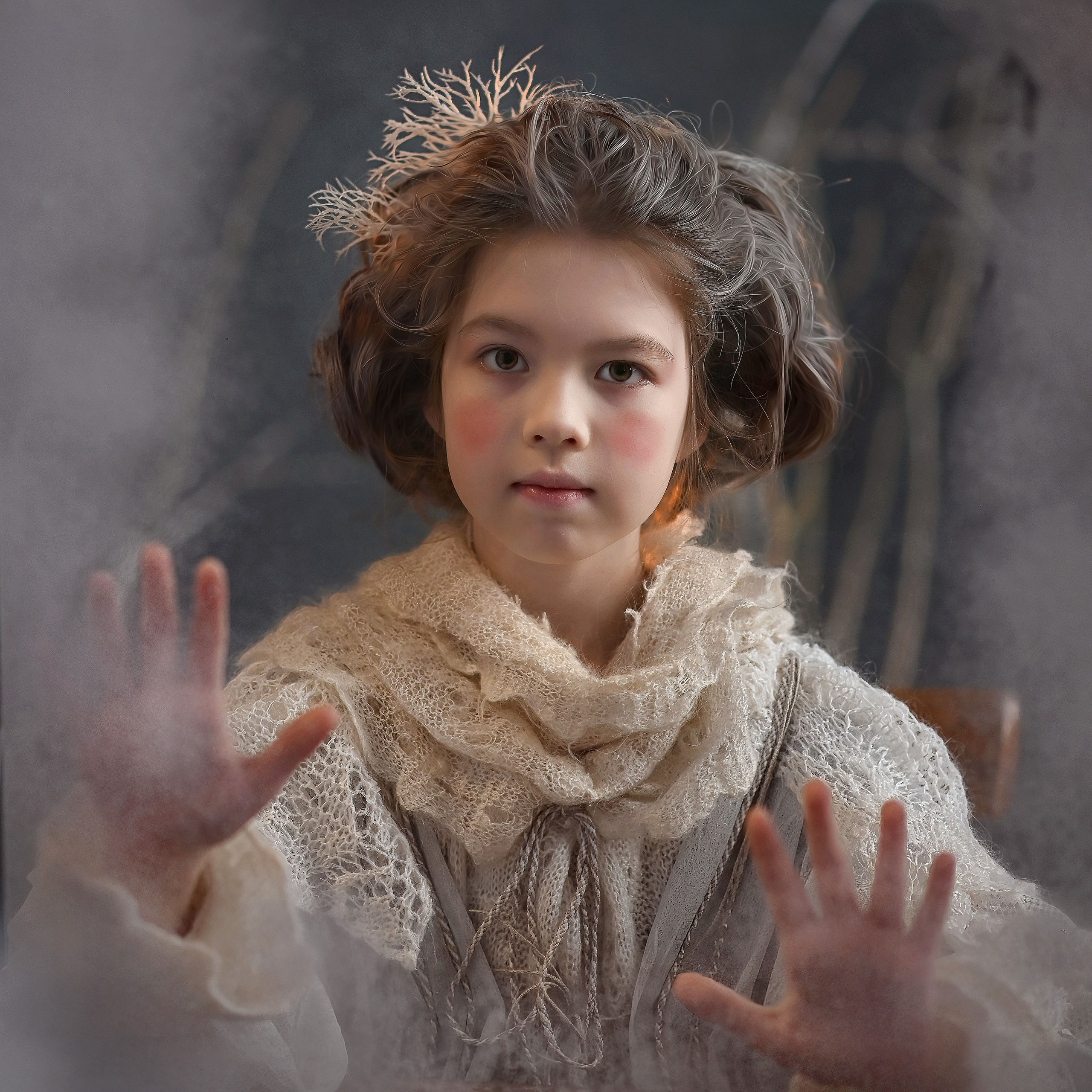 Дашуля в роли сказочной зимней героини