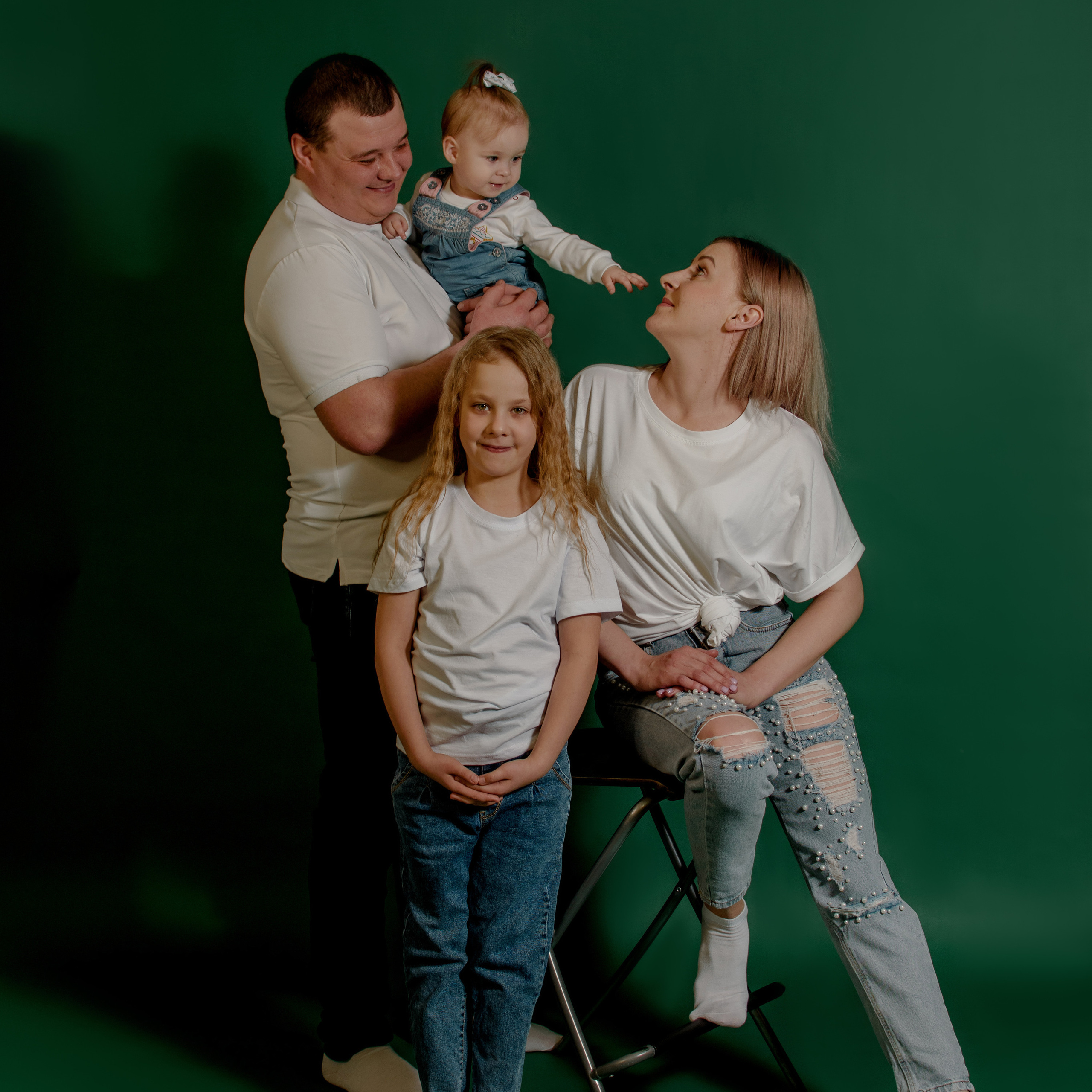 Кристина с семьёй