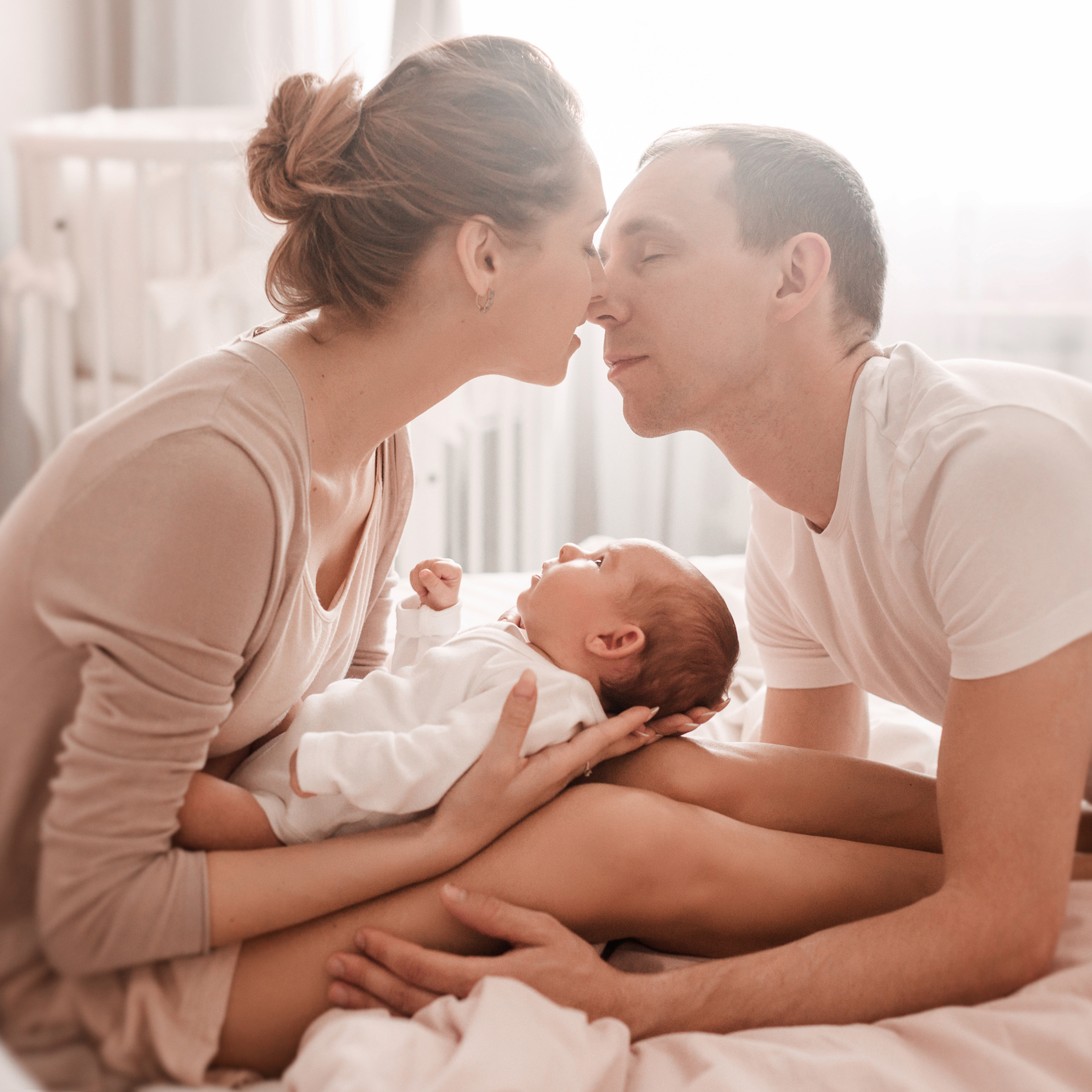 Юля, Дима и&nbsp;Евочка, фотосессия дома