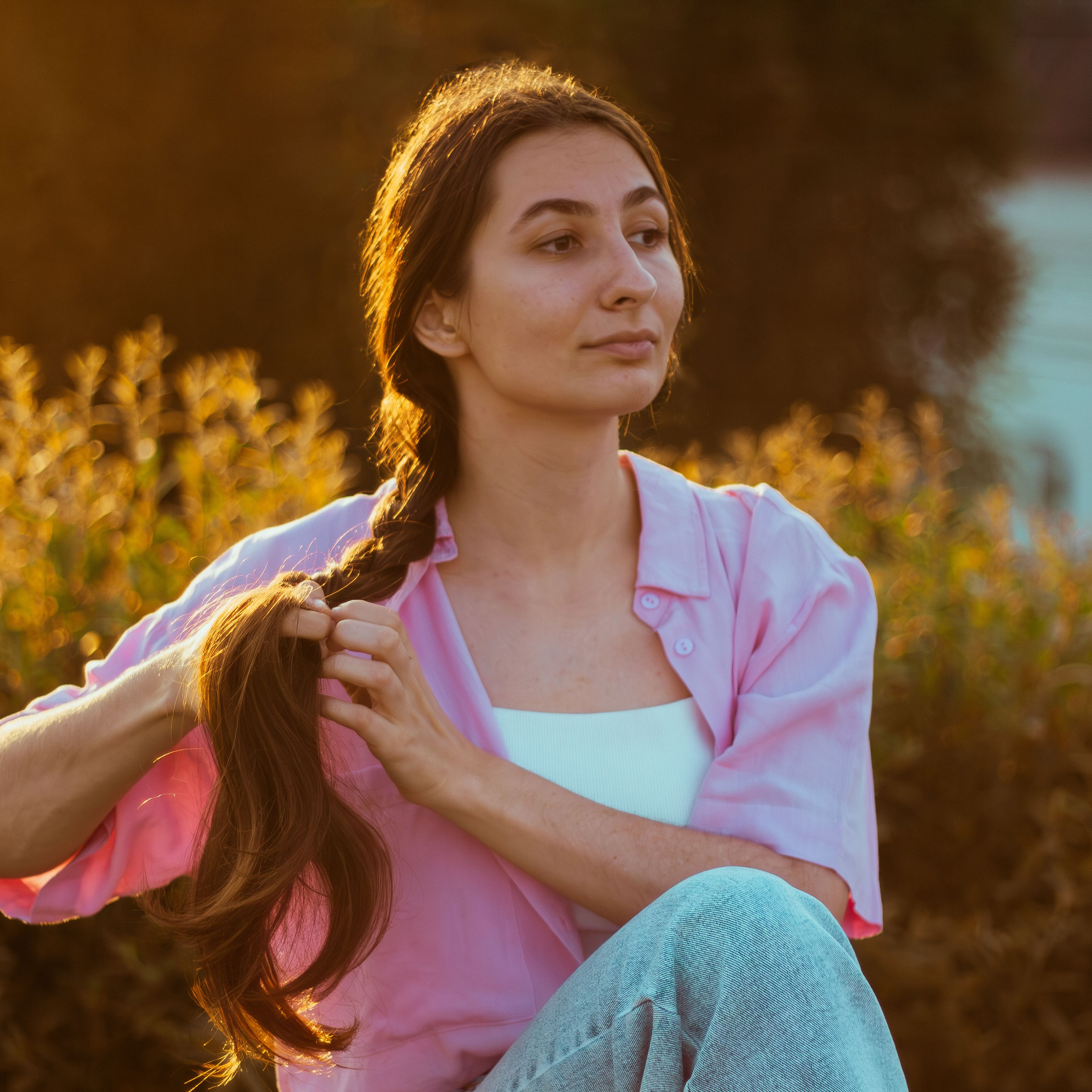 На природе