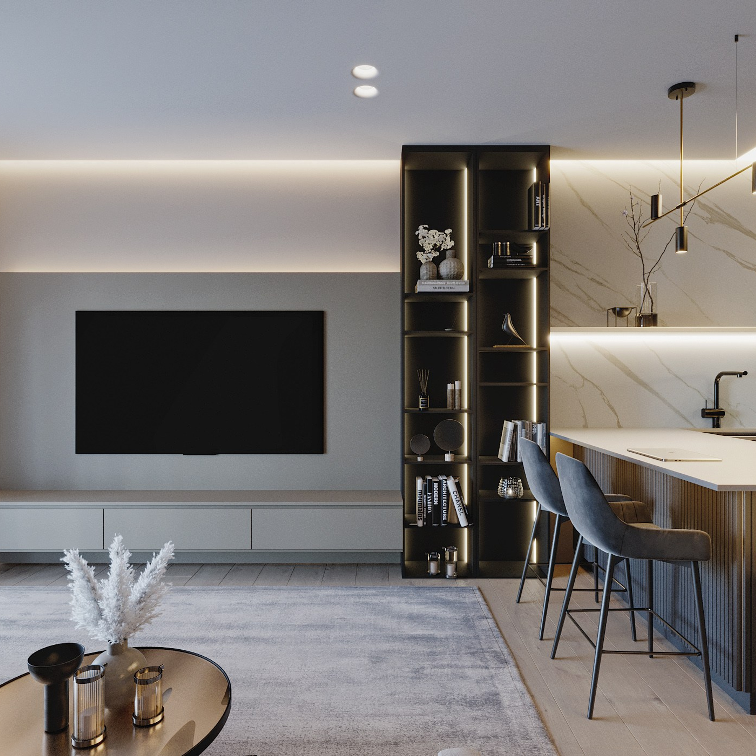 Квартира для молодой пары, из сферы IT. Дизайн интерьера TWOREZ | Новосибирск и онлайн