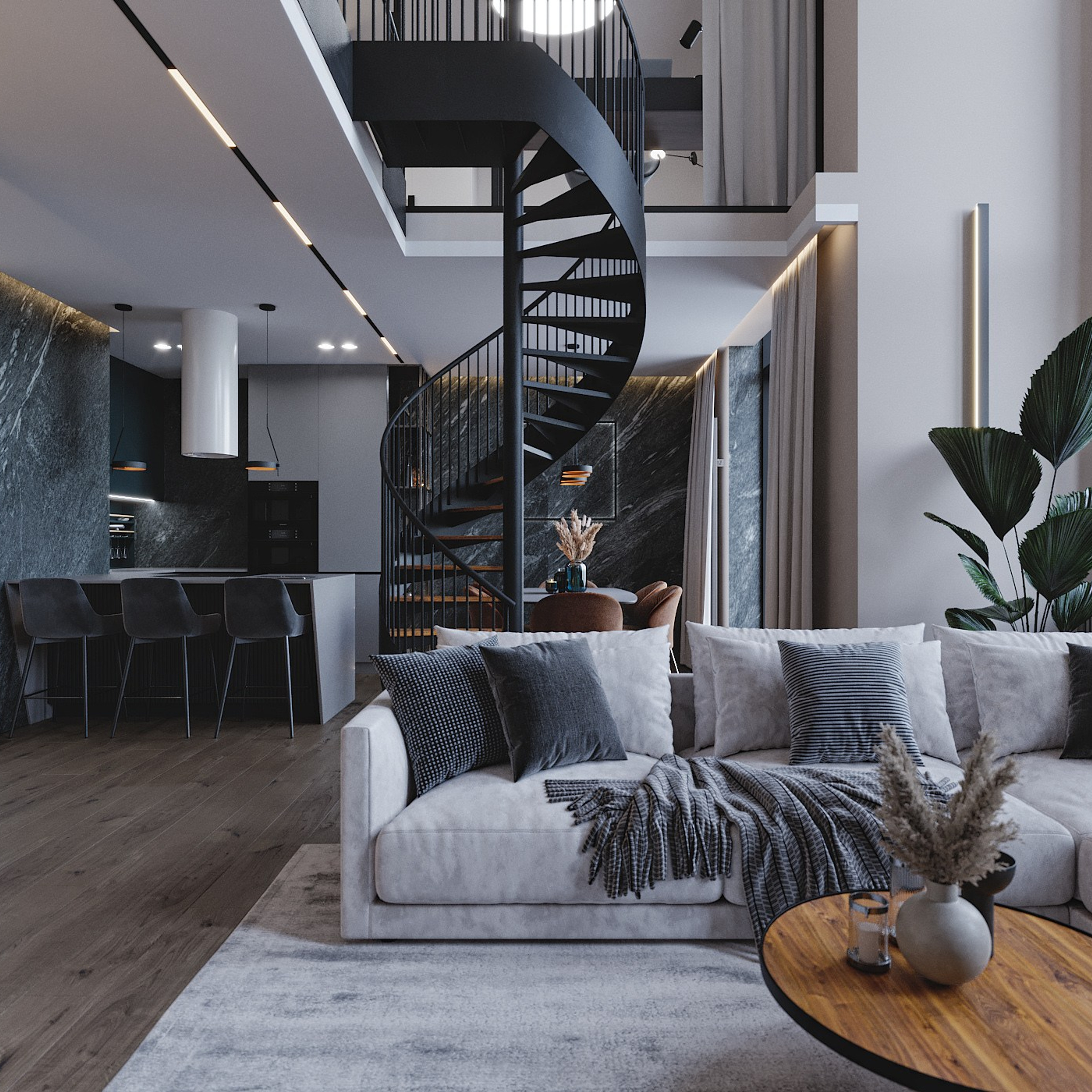 Интерьер таунхауса для молодой мамы с сыном. Дизайн интерьера TWOREZ | Новосибирск и онлайн