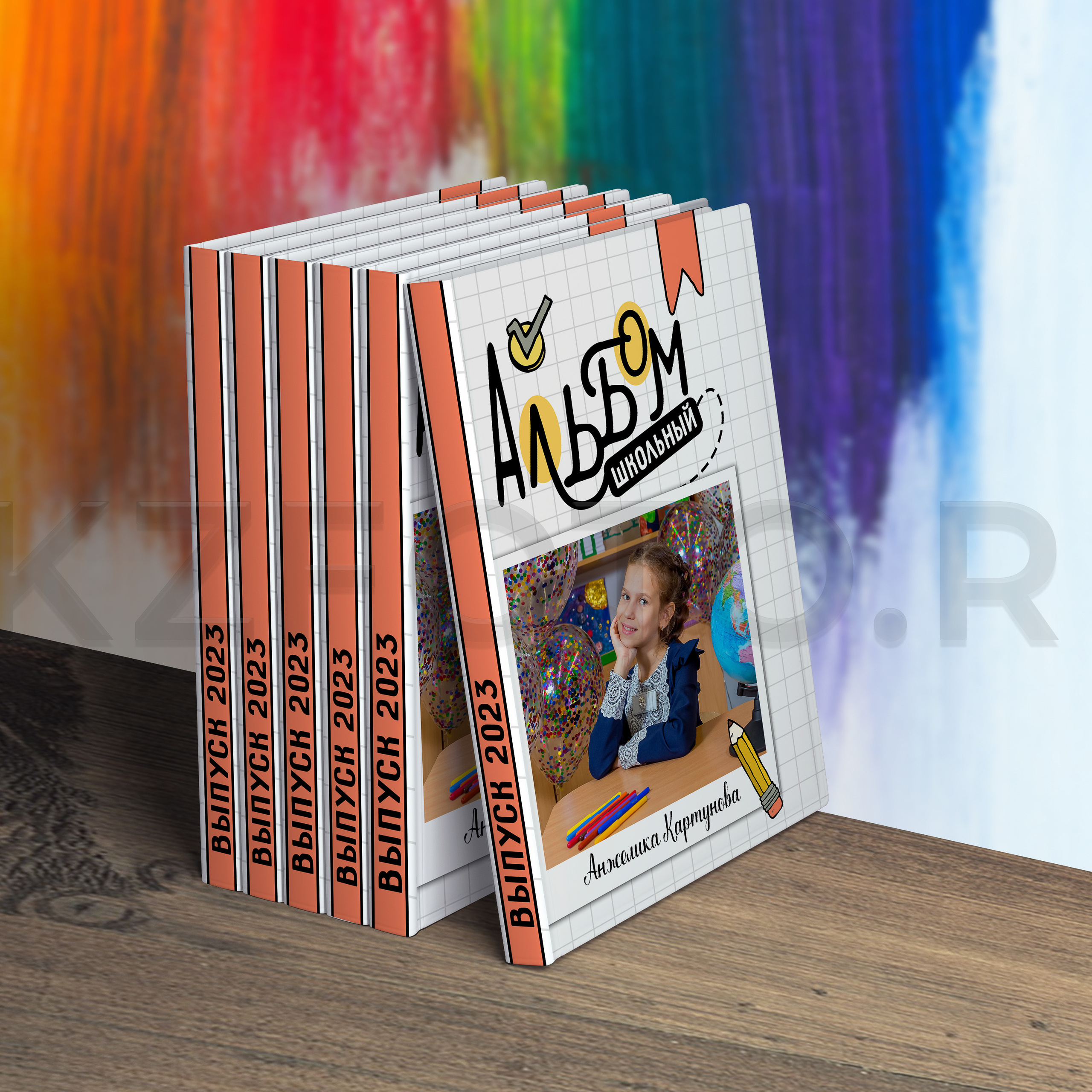 ФОТОКНИГА ВЫПУСКНИКА ШКОЛЫ 21×30 СМ, 10 РАЗВОРОТОВ. С УРОКАМИ