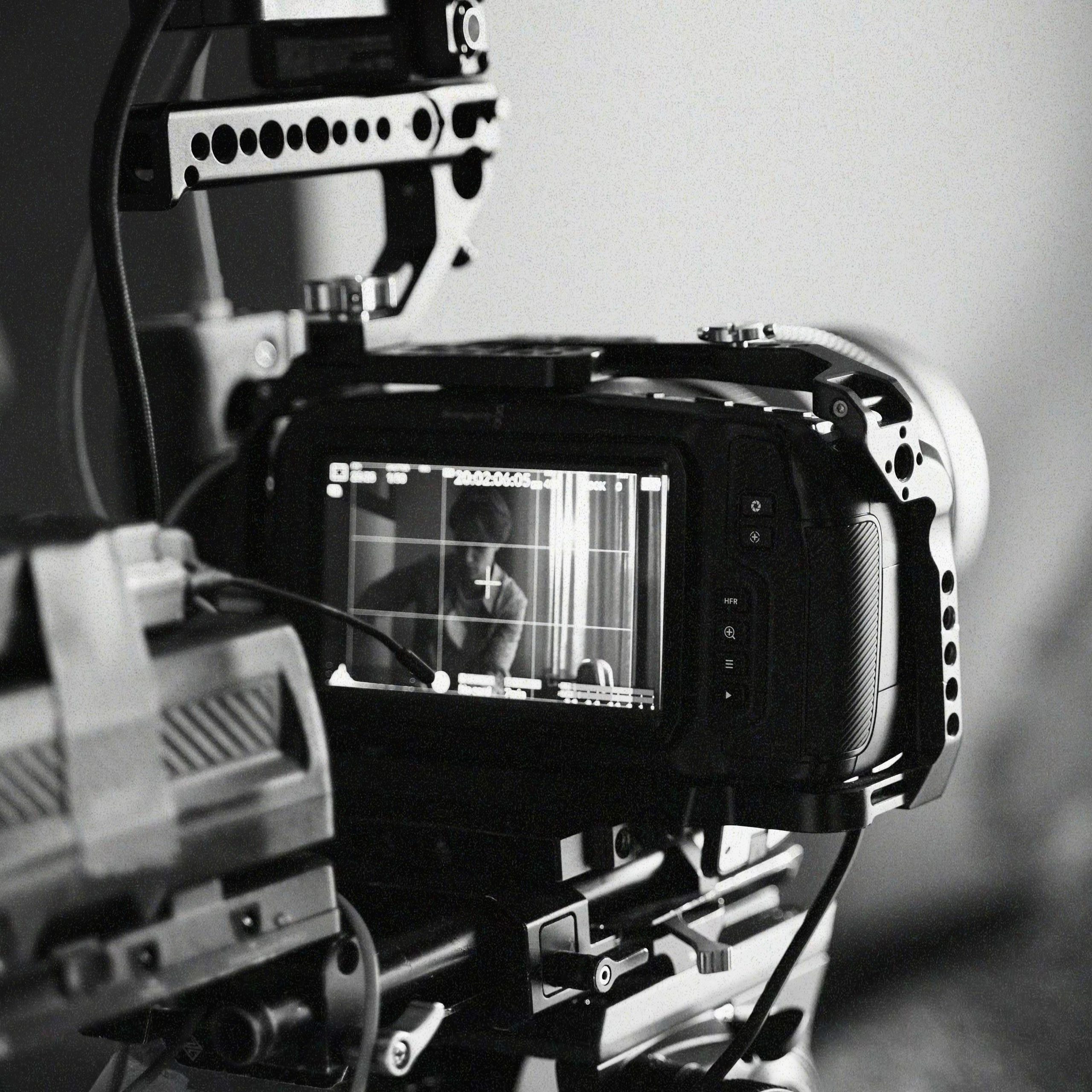 filming a movie, backstage