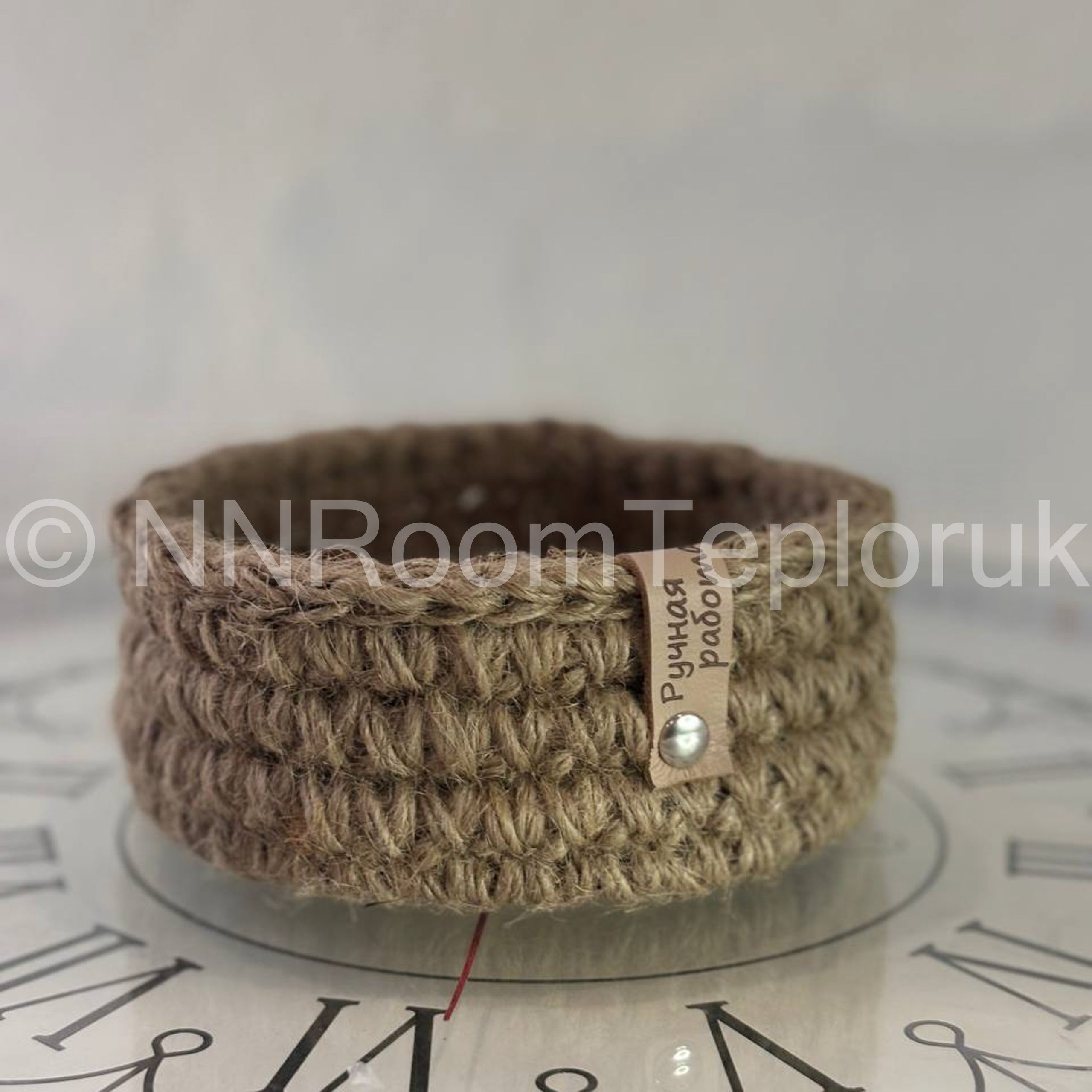 Корзиночка из джута круглая. NNRoomТеплорук