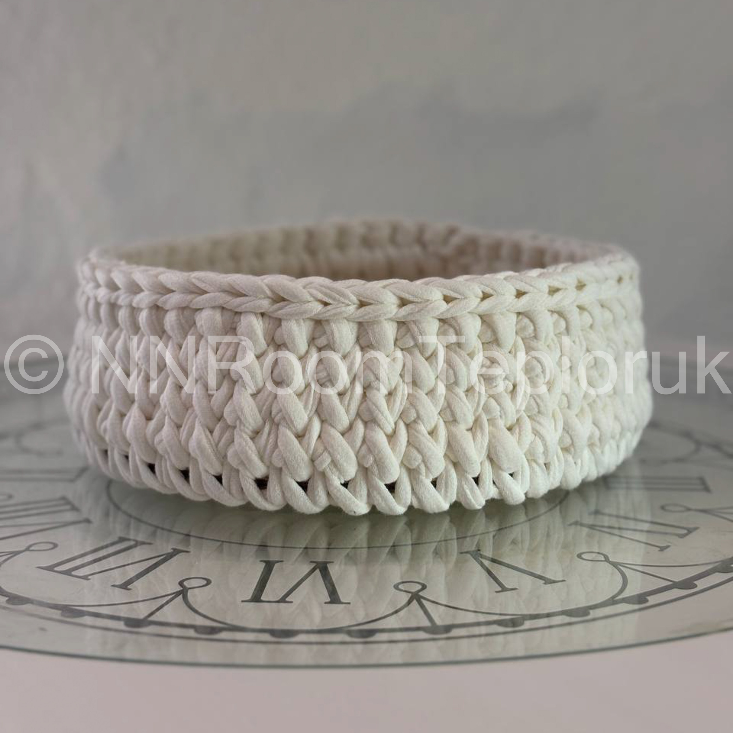 Корзиночка белая круглая. NNRoomТеплорук