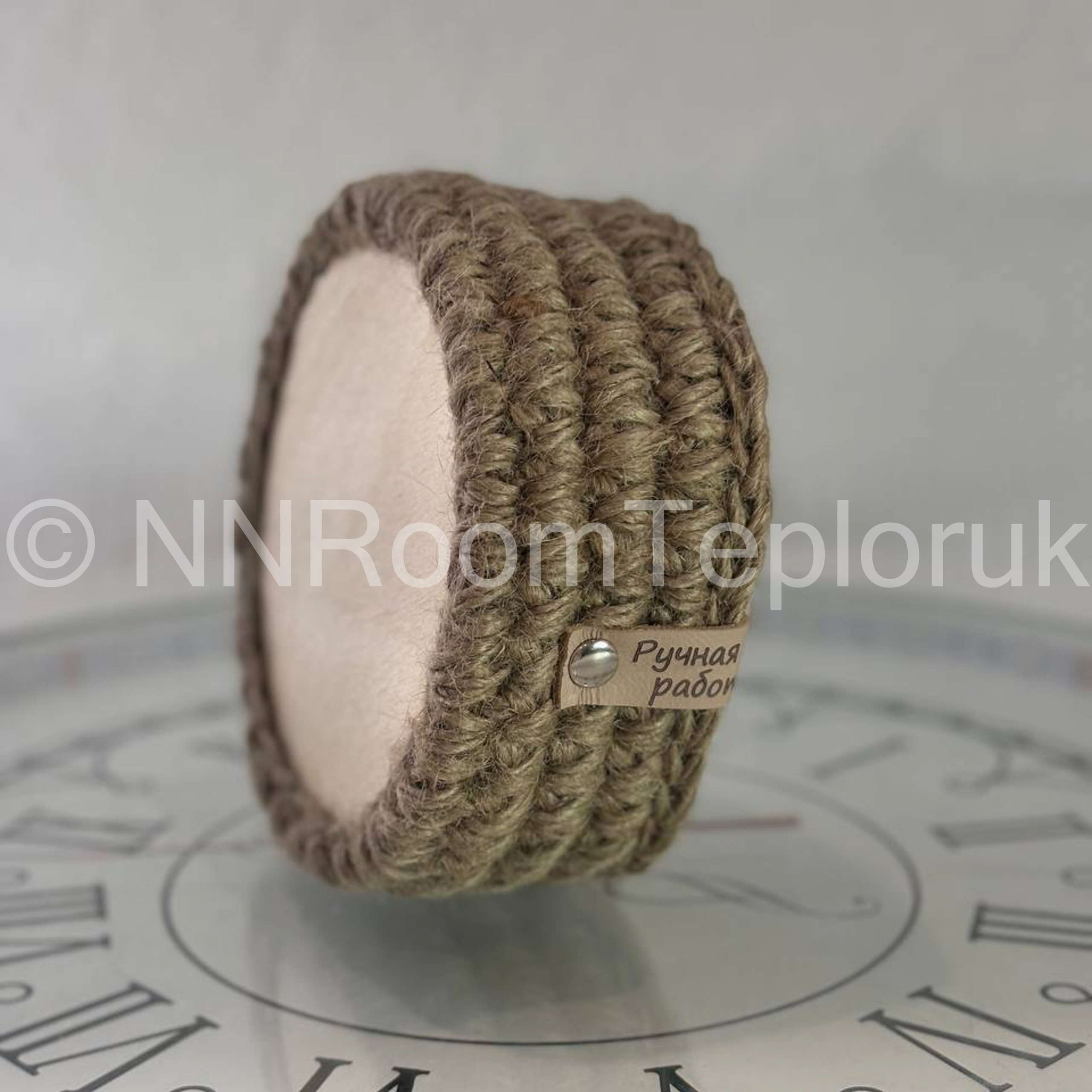 Корзиночка из джута круглая. NNRoomТеплорук