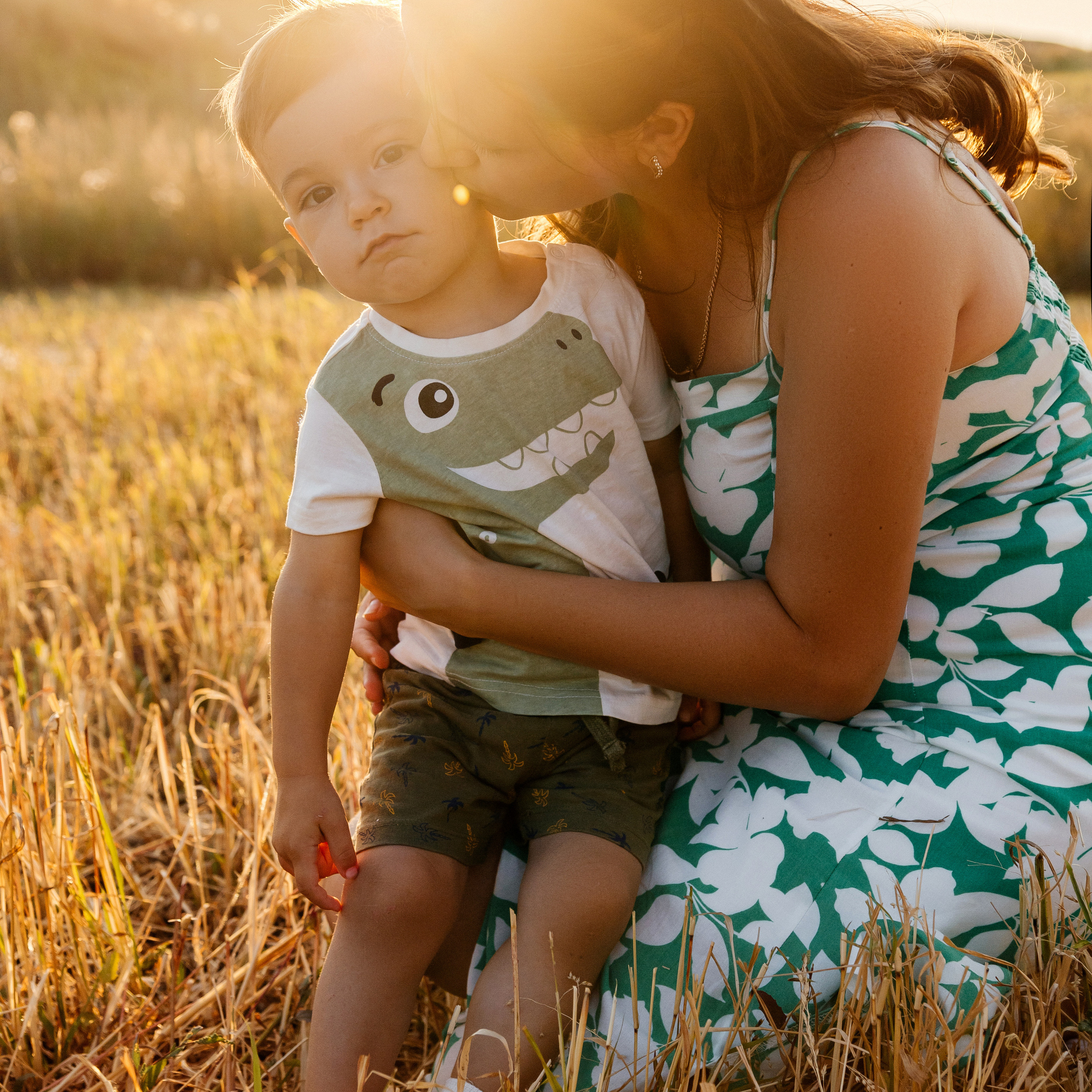 Семейная съемка на закате. Екатерина с детьми