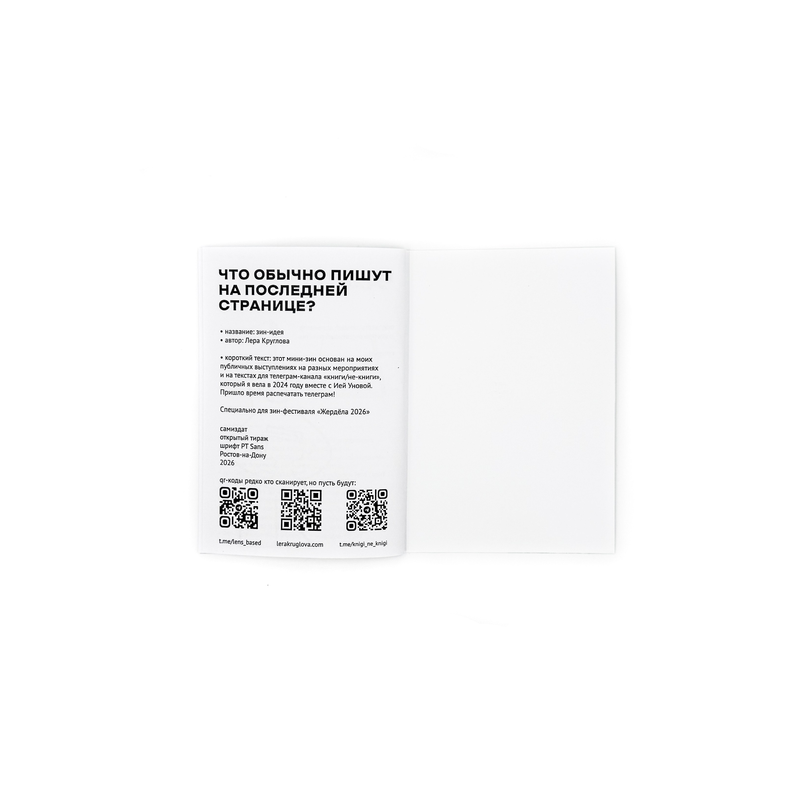 Зин-идея. Лера Круглова