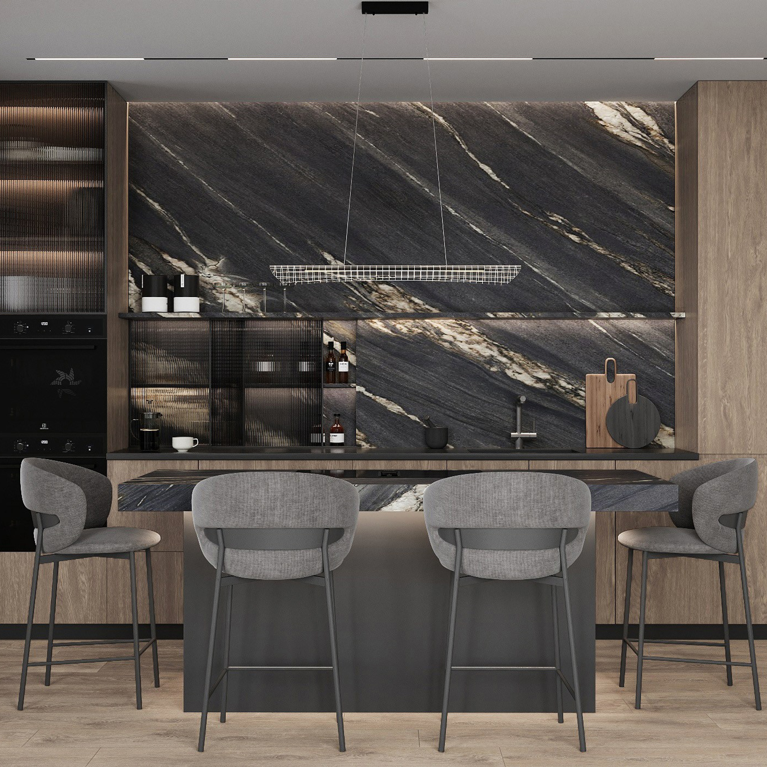 КВАРТИРА UNO 92,9 м². 3D визуализатор интерьера Елена Петрук