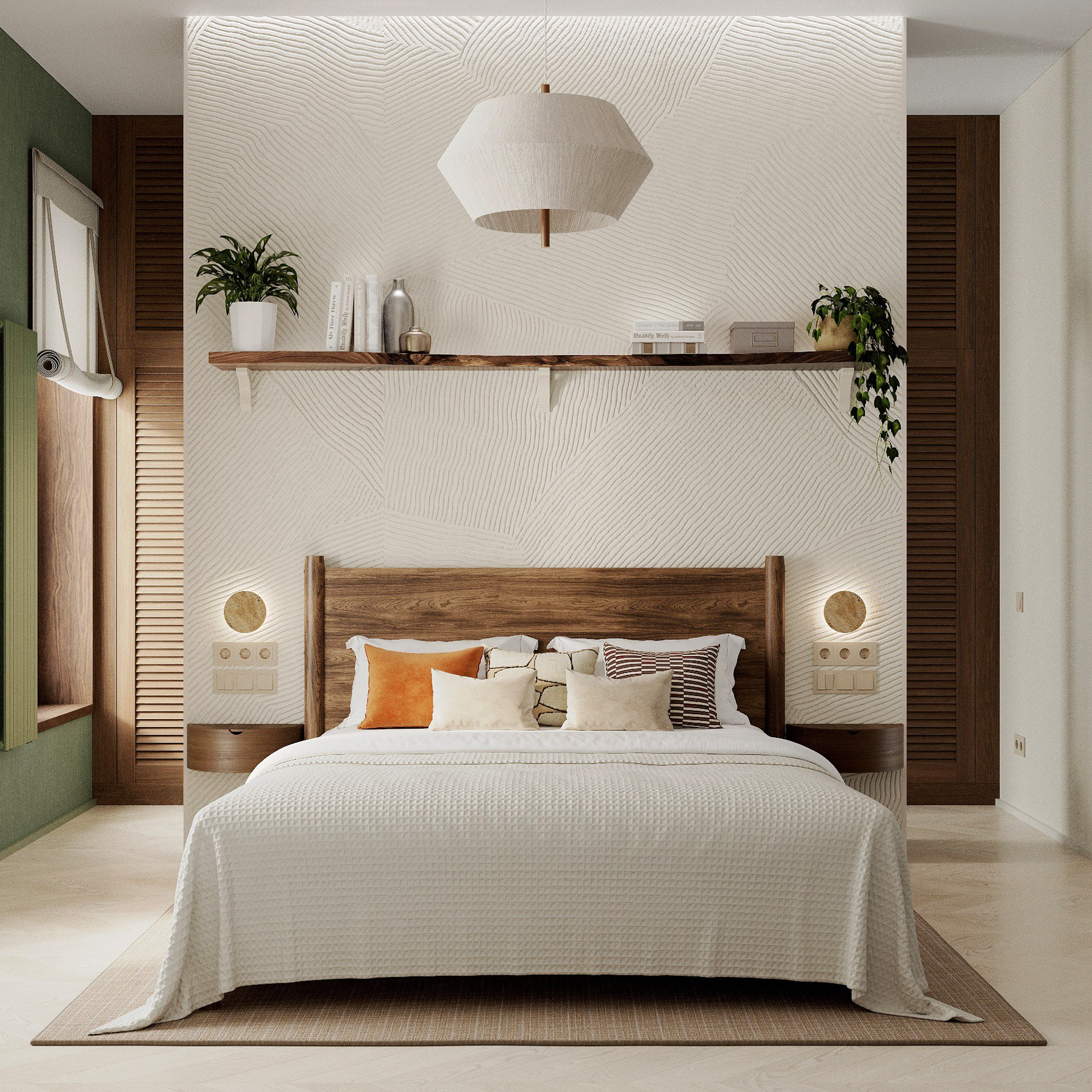 Спальня 20 м². 3D визуализатор интерьера Елена Петрук