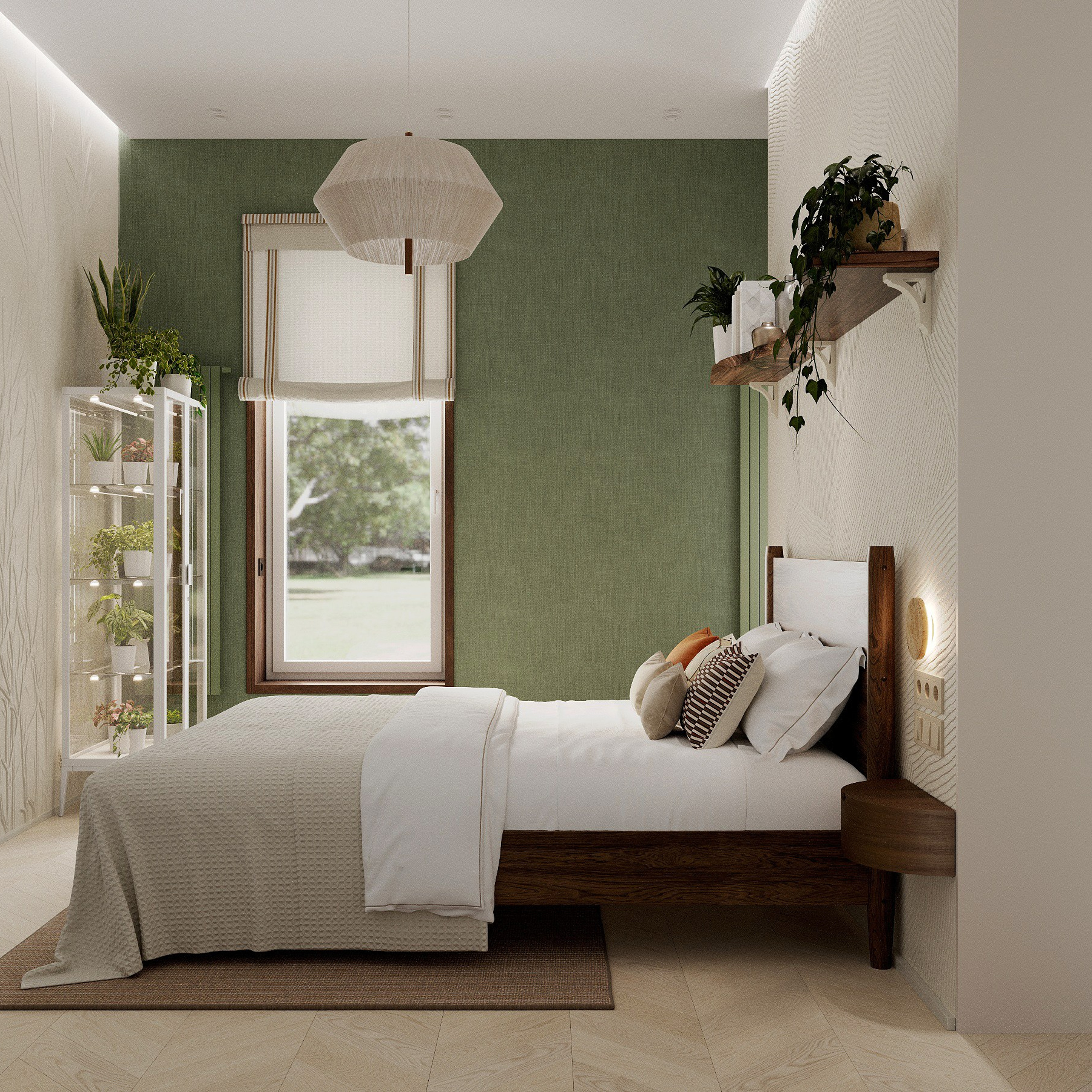 Спальня 20 м². 3D визуализатор интерьера Елена Петрук