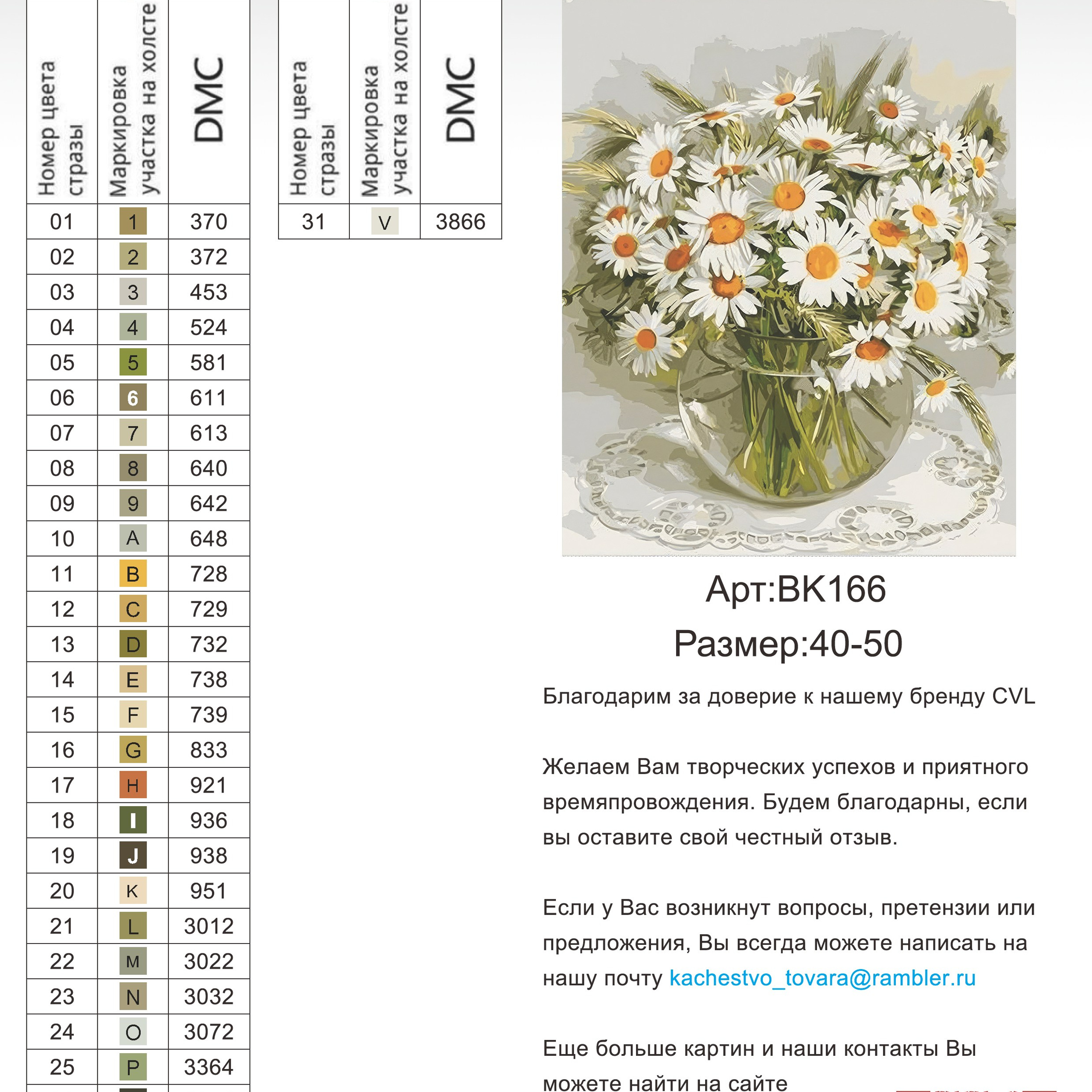 Цветовые карты новые символы. Алмазная мозаика CVL