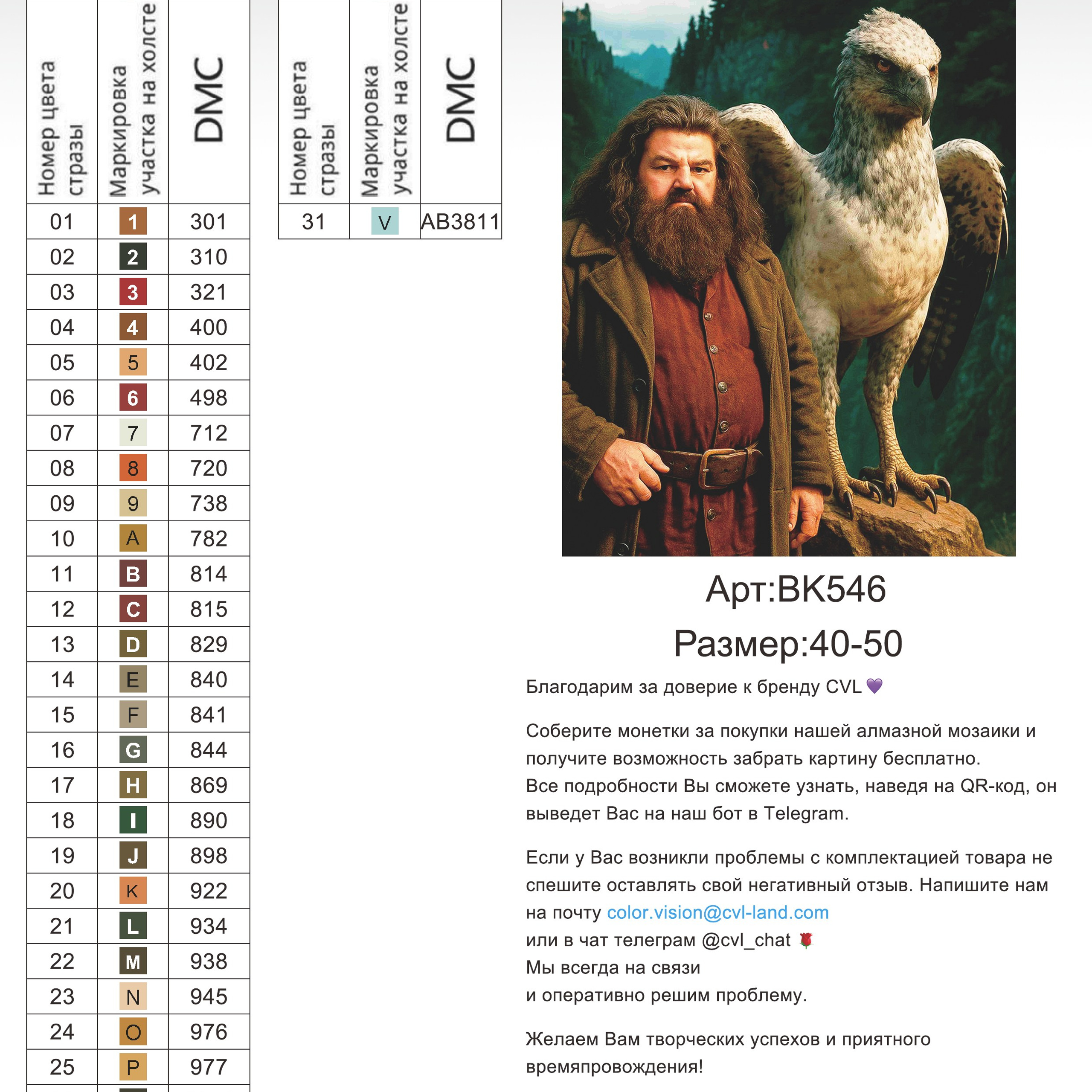 Цветовые карты новые символы. Алмазная мозаика CVL