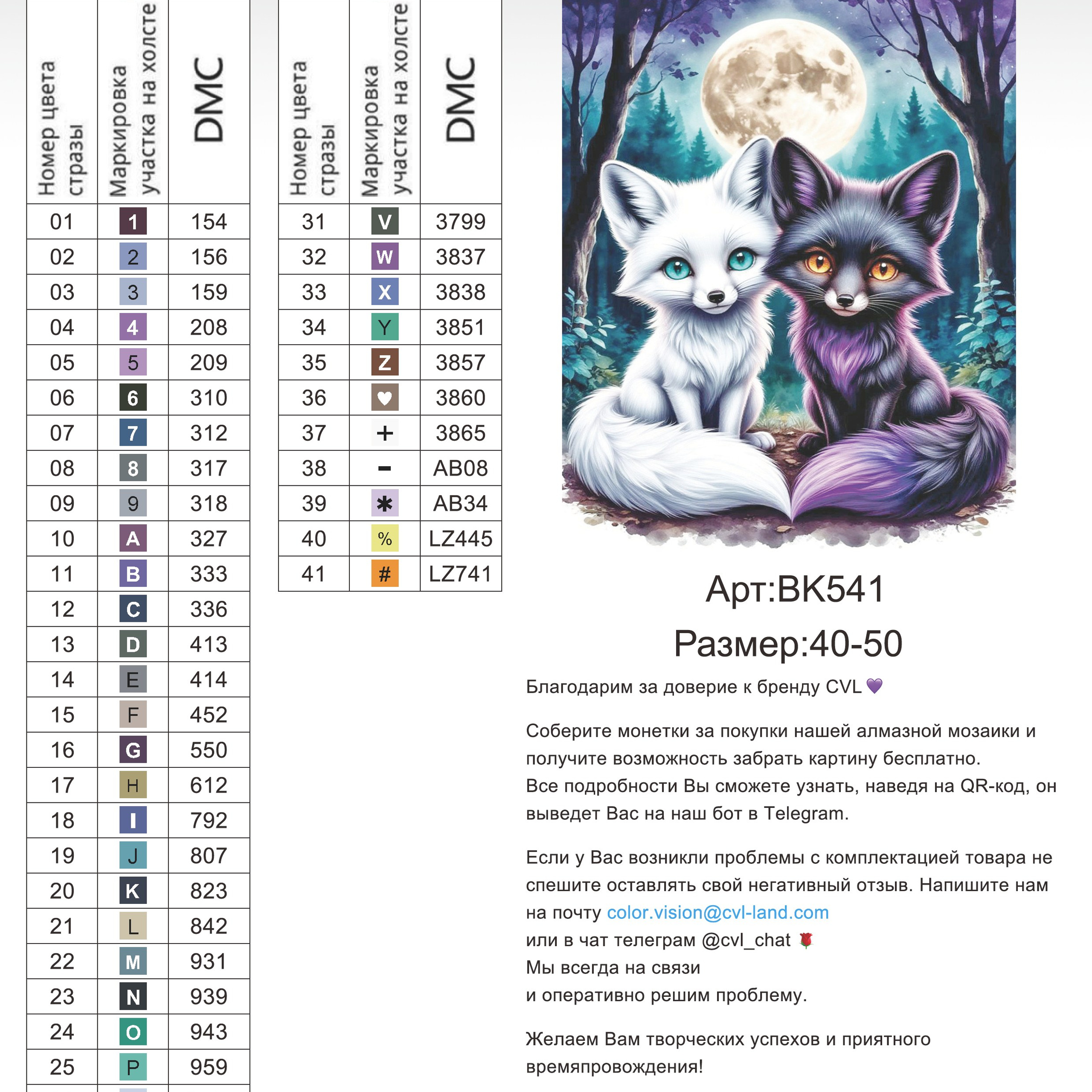 Цветовые карты новые символы. Алмазная мозаика CVL