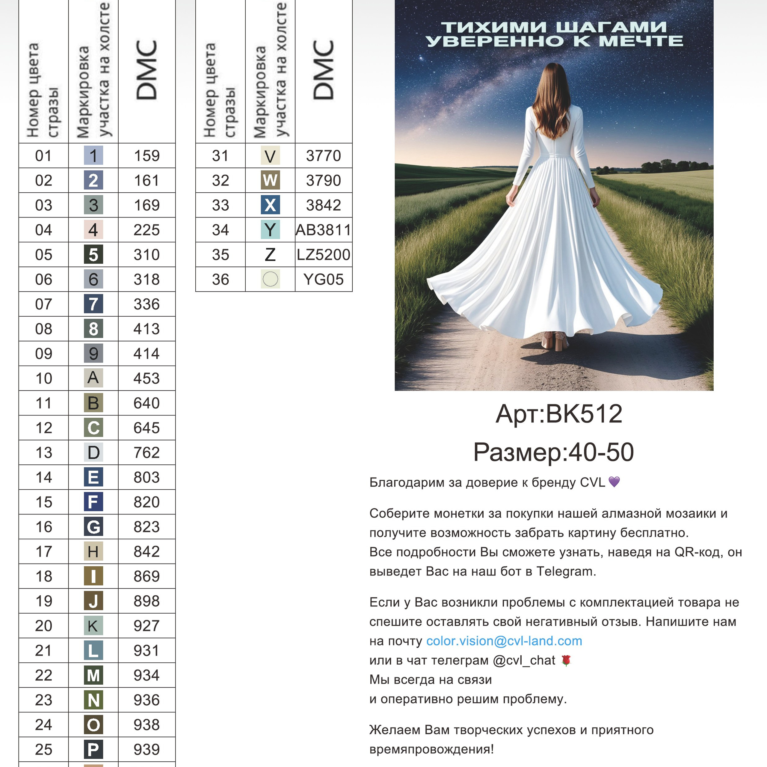 Цветовые карты новые символы. Алмазная мозаика CVL