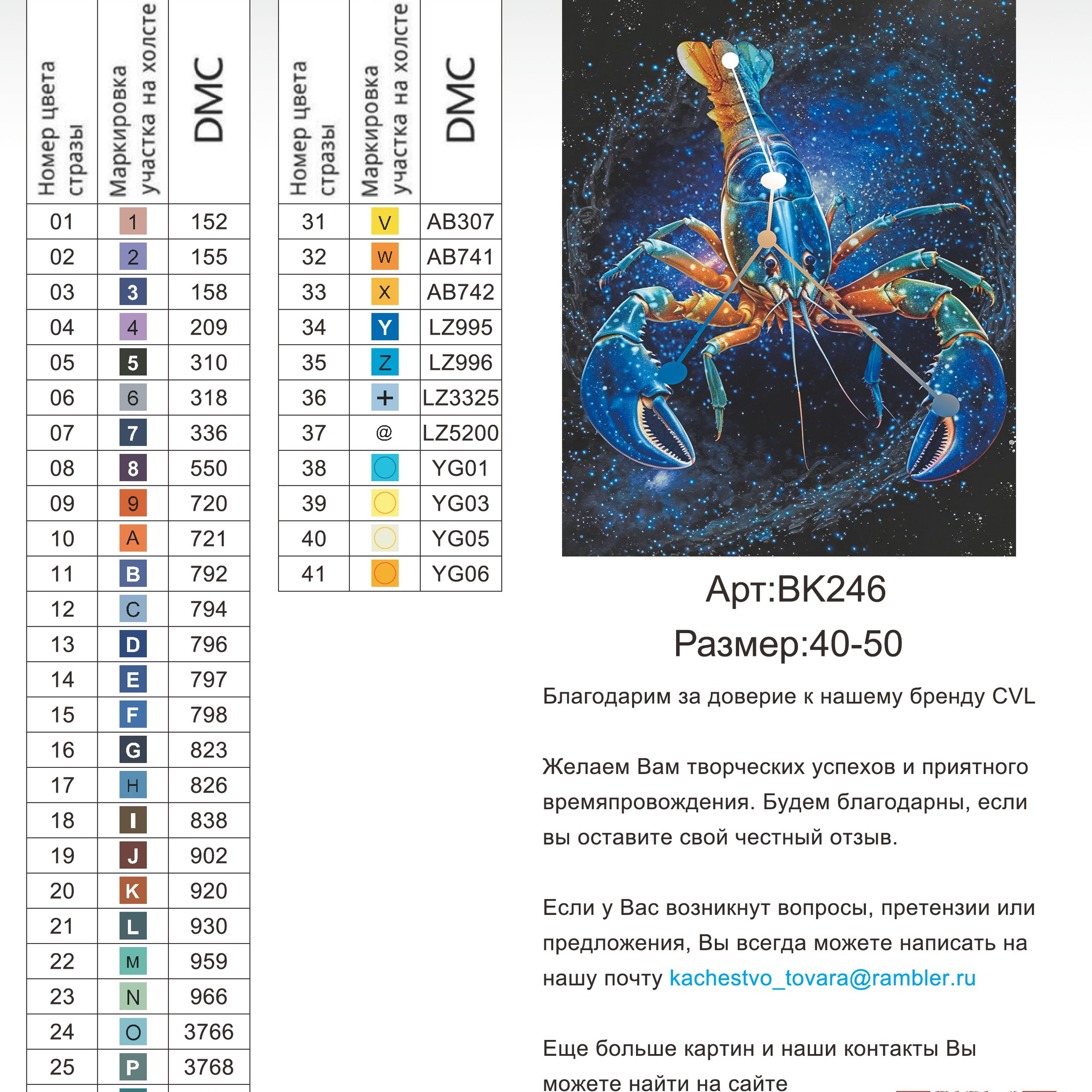 Цветовые карты новые символы. Алмазная мозаика CVL