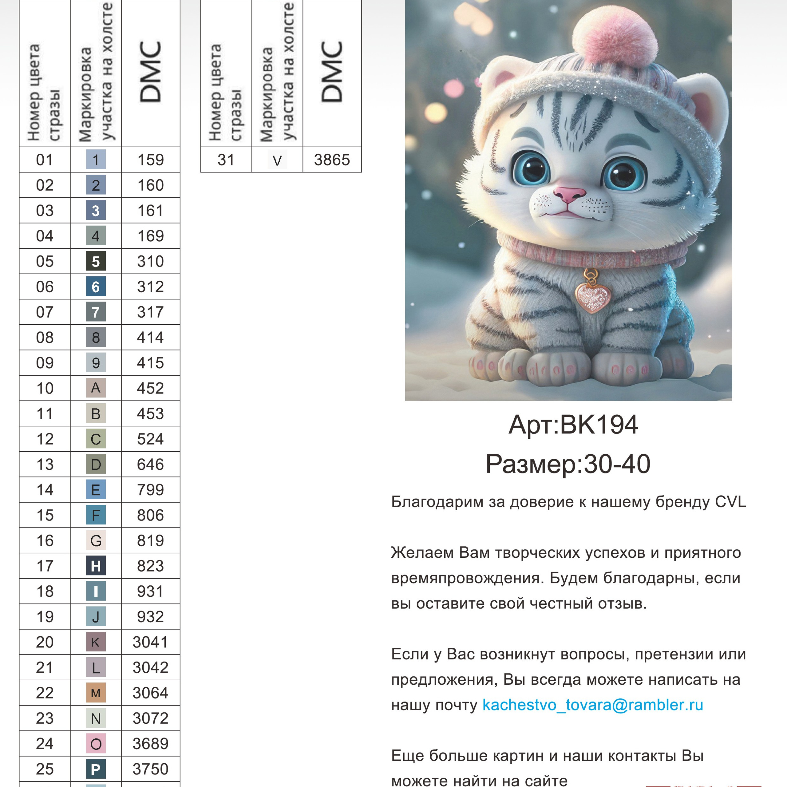 Цветовые карты новые символы. Алмазная мозаика CVL