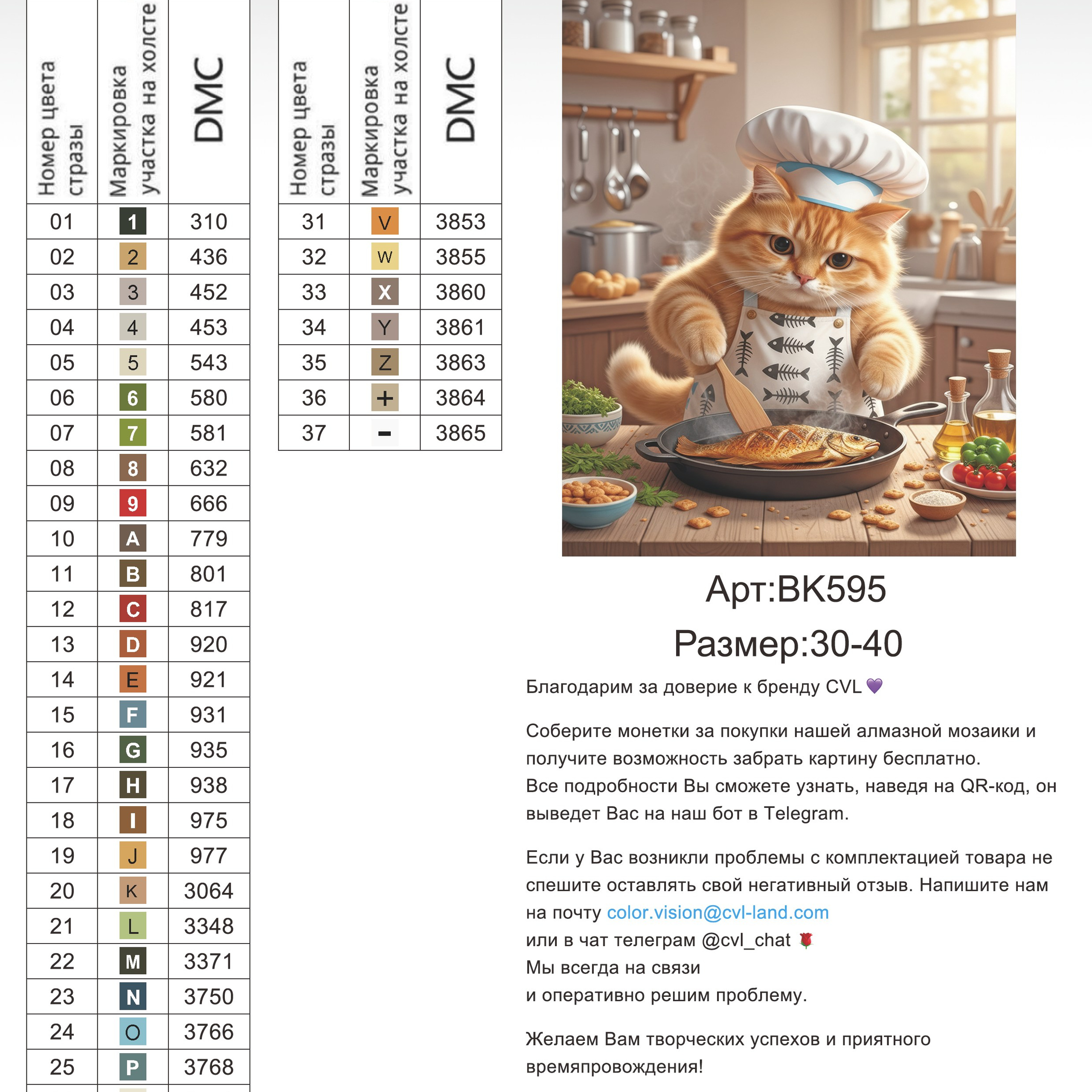 Цветовые карты новые символы. Алмазная мозаика CVL