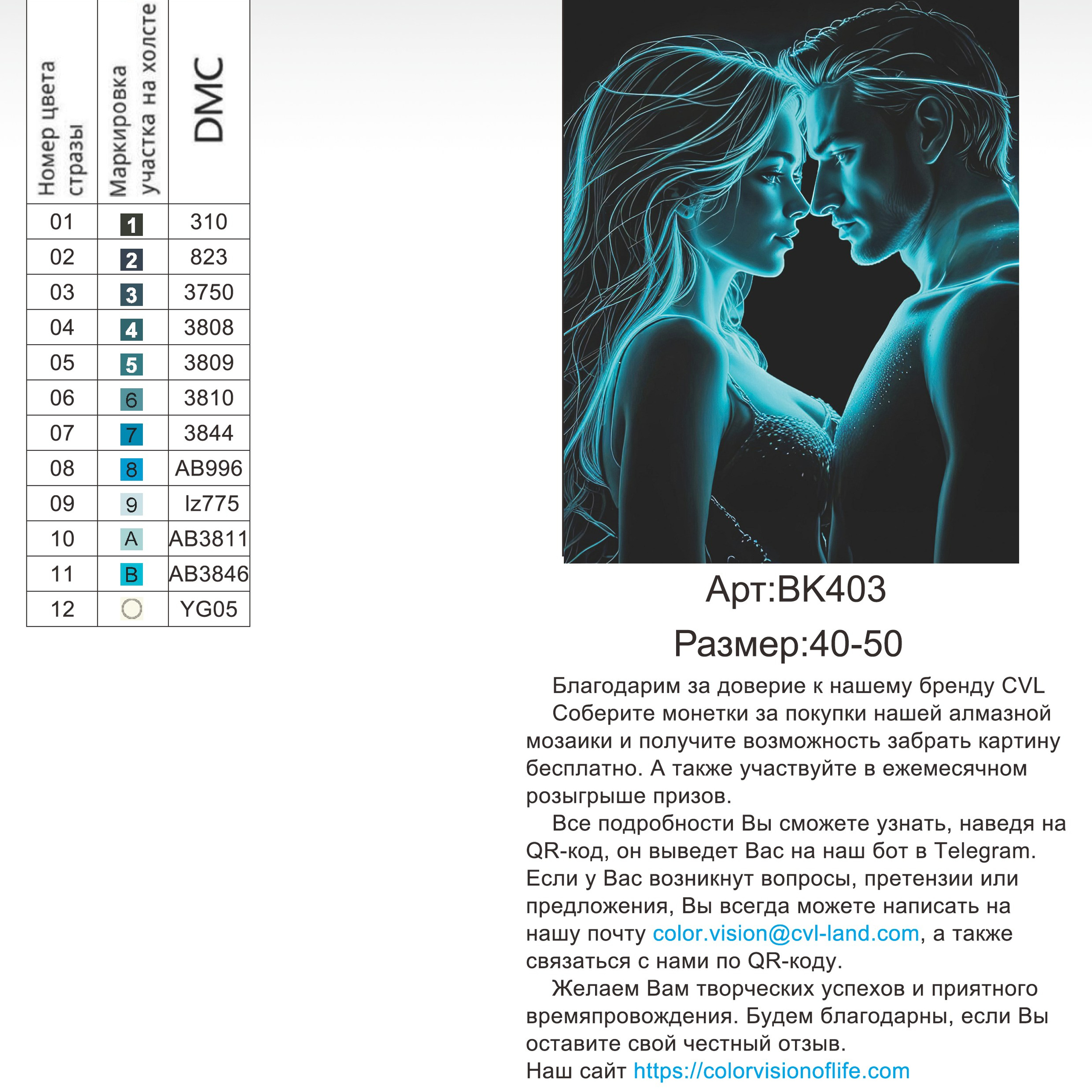 Цветовые карты новые символы. Алмазная мозаика CVL