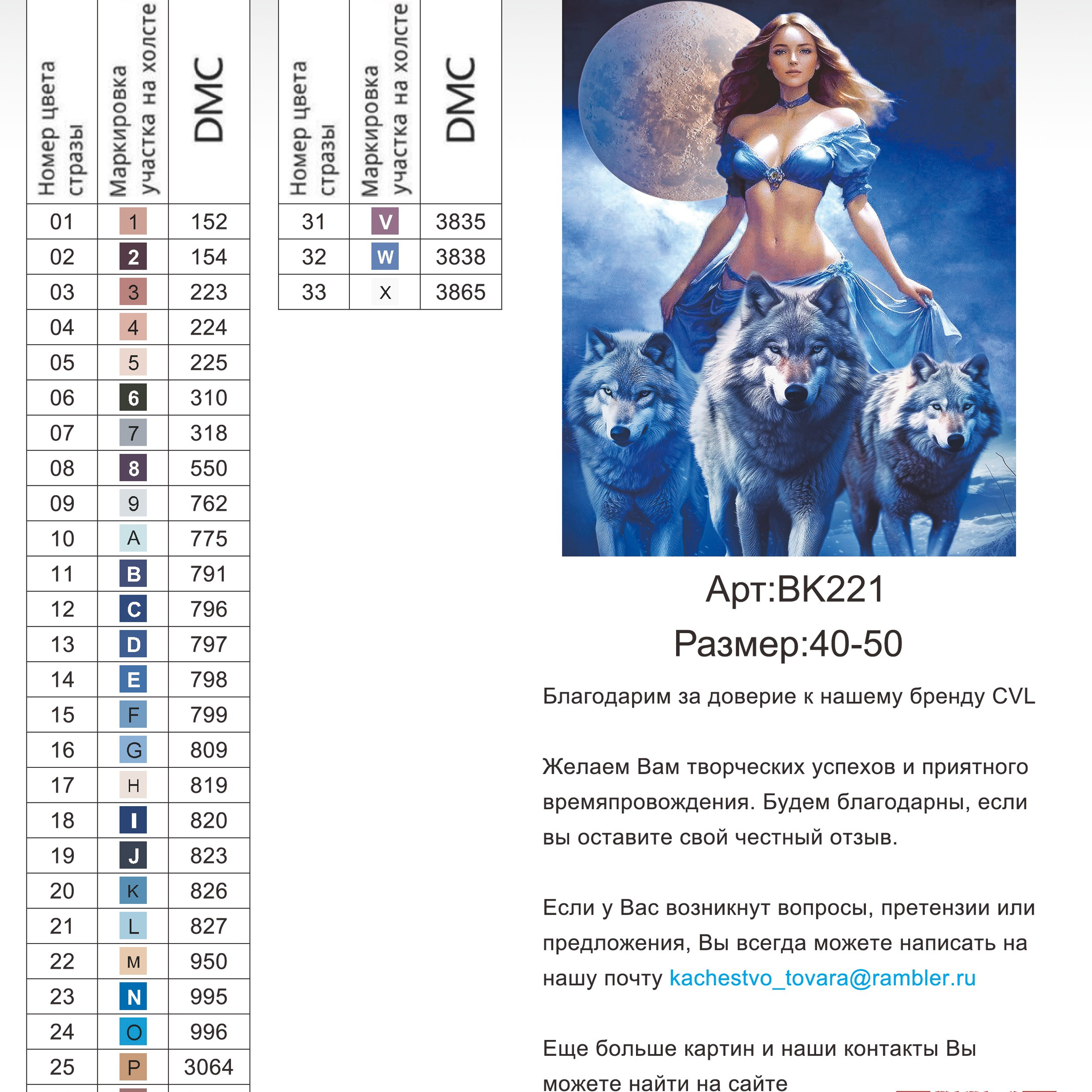 Цветовые карты новые символы. Алмазная мозаика CVL