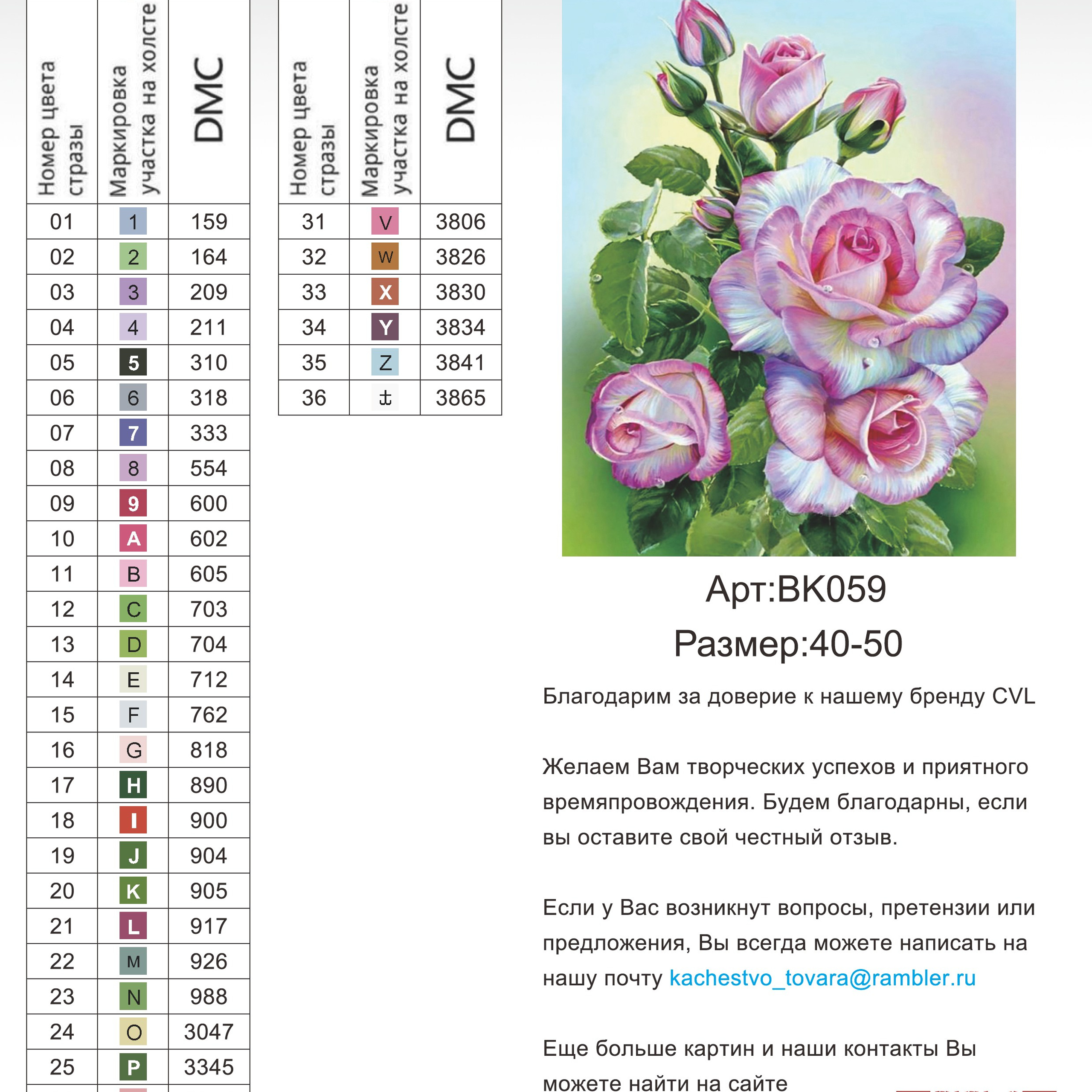 Цветовые карты новые символы. Алмазная мозаика CVL