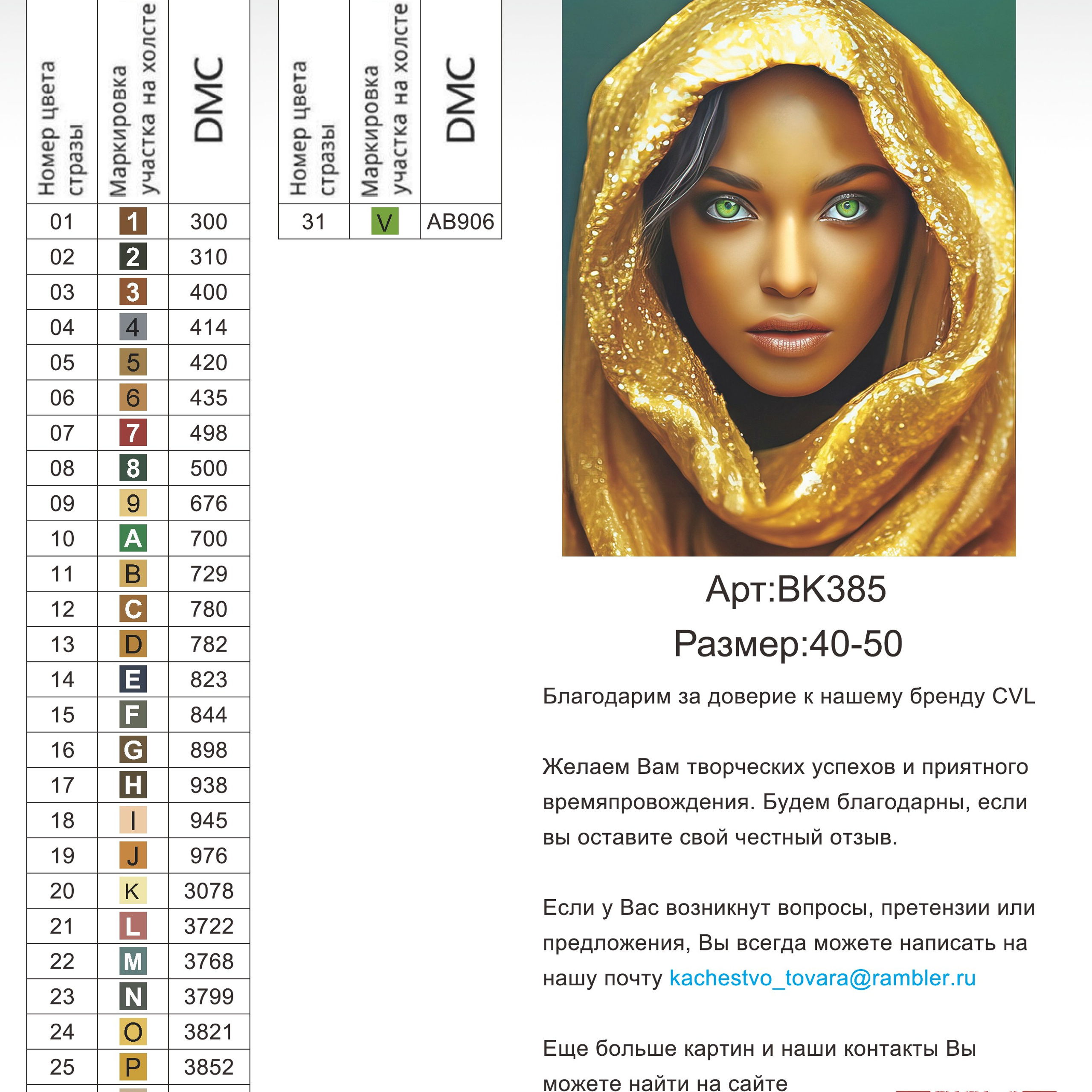 Цветовые карты новые символы. Алмазная мозаика CVL