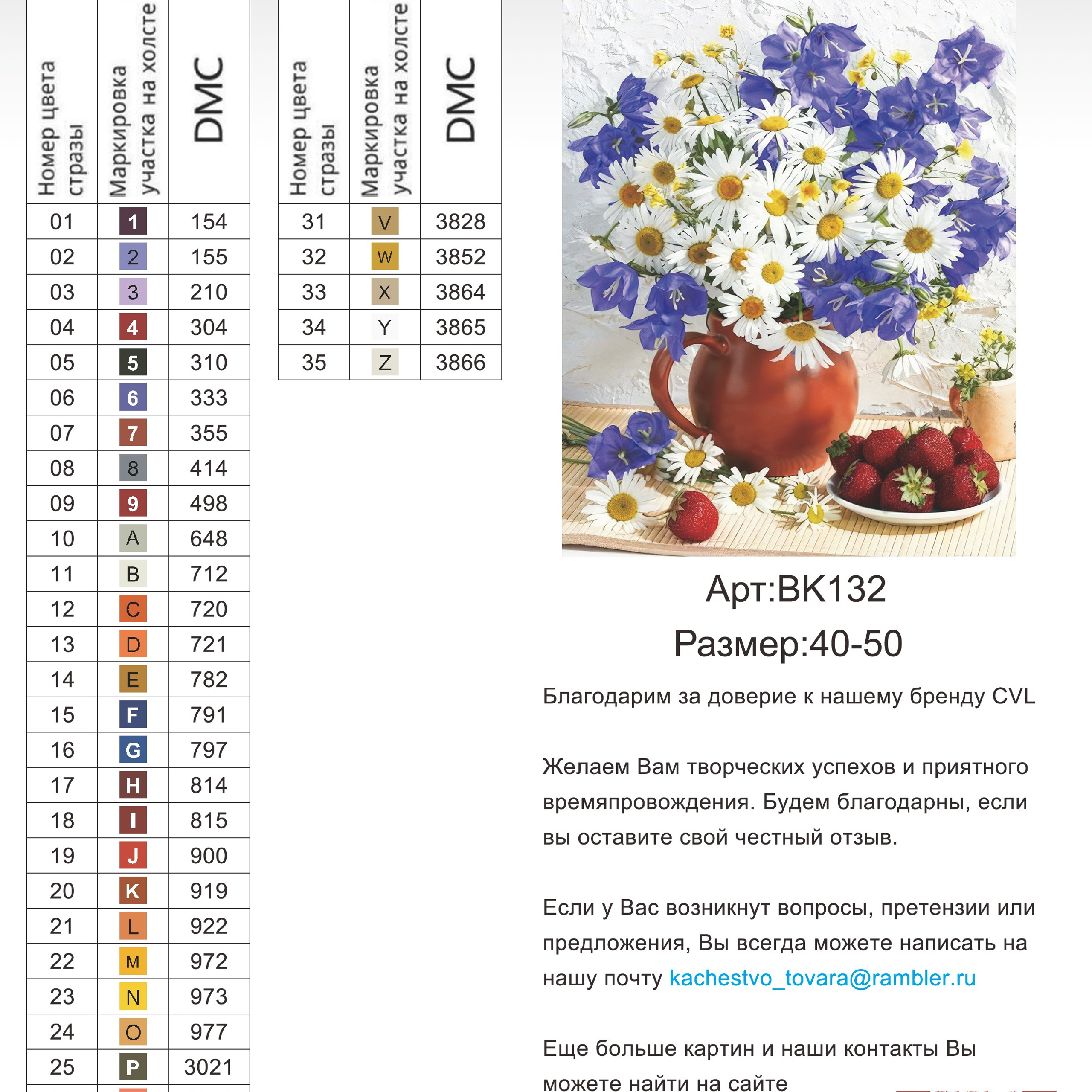 Цветовые карты новые символы. Алмазная мозаика CVL