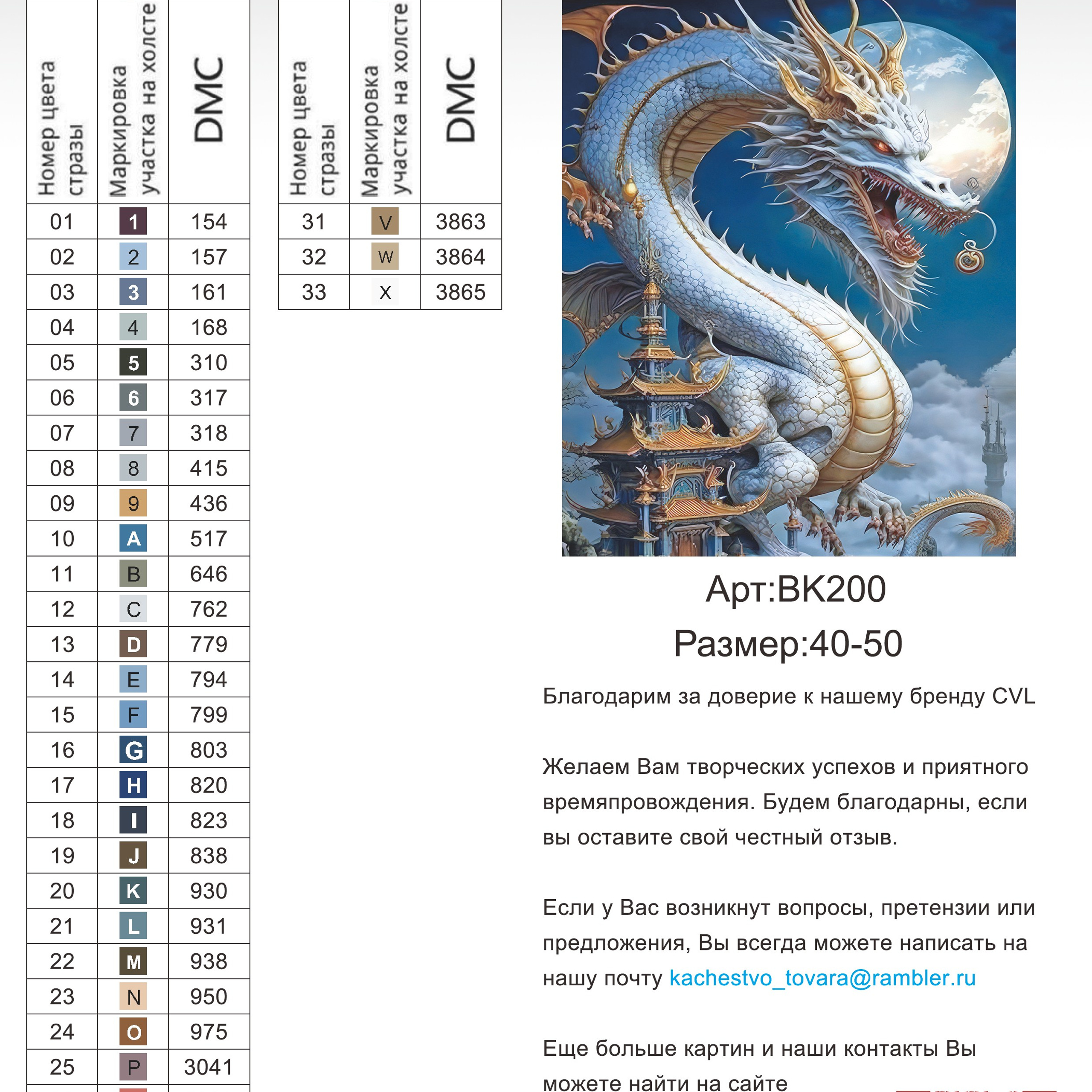 Цветовые карты новые символы. Алмазная мозаика CVL