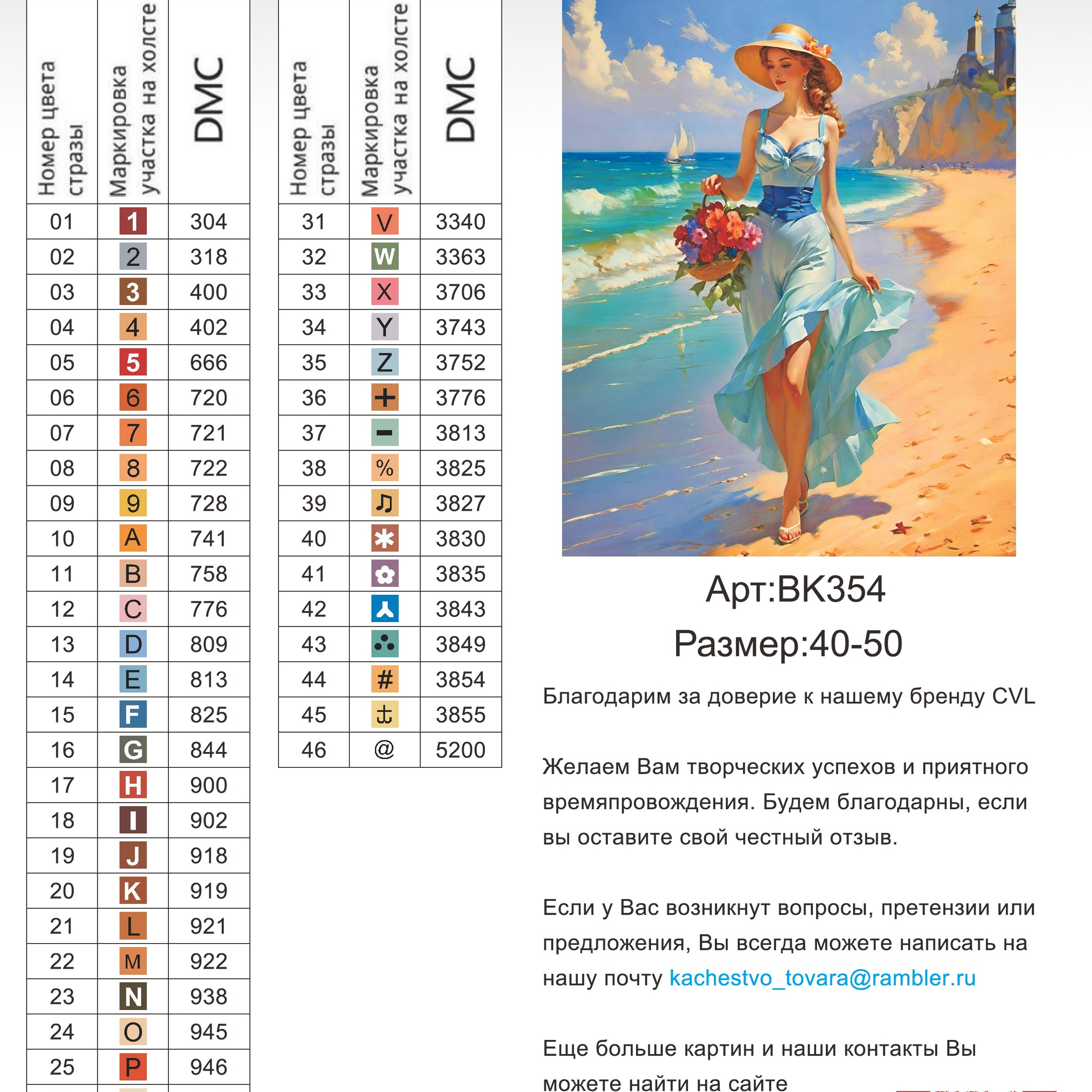 Цветовые карты новые символы. Алмазная мозаика CVL